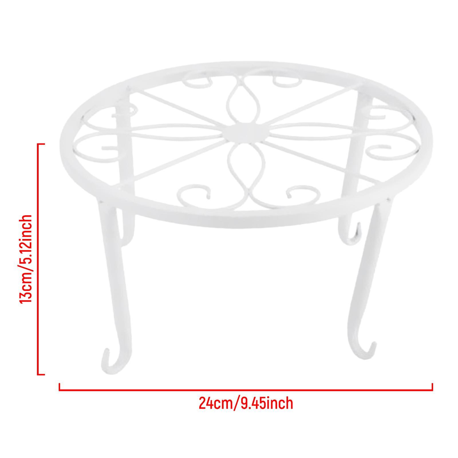 Metal Plants Stand Flowerpot Holder Iron Art Pot Vase Holder Shelf White