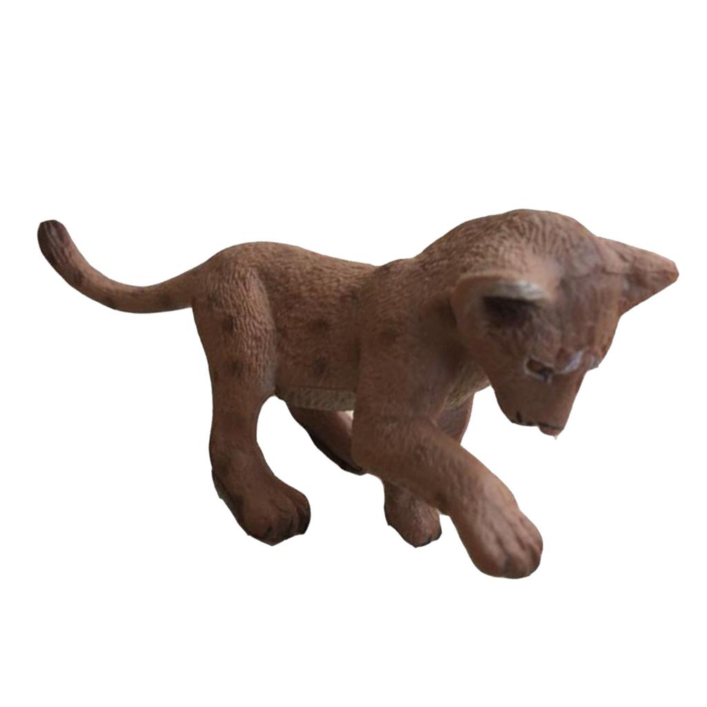 Animals Figures Toys Realistic Animals Figurines Ornaments A-Lion Playing