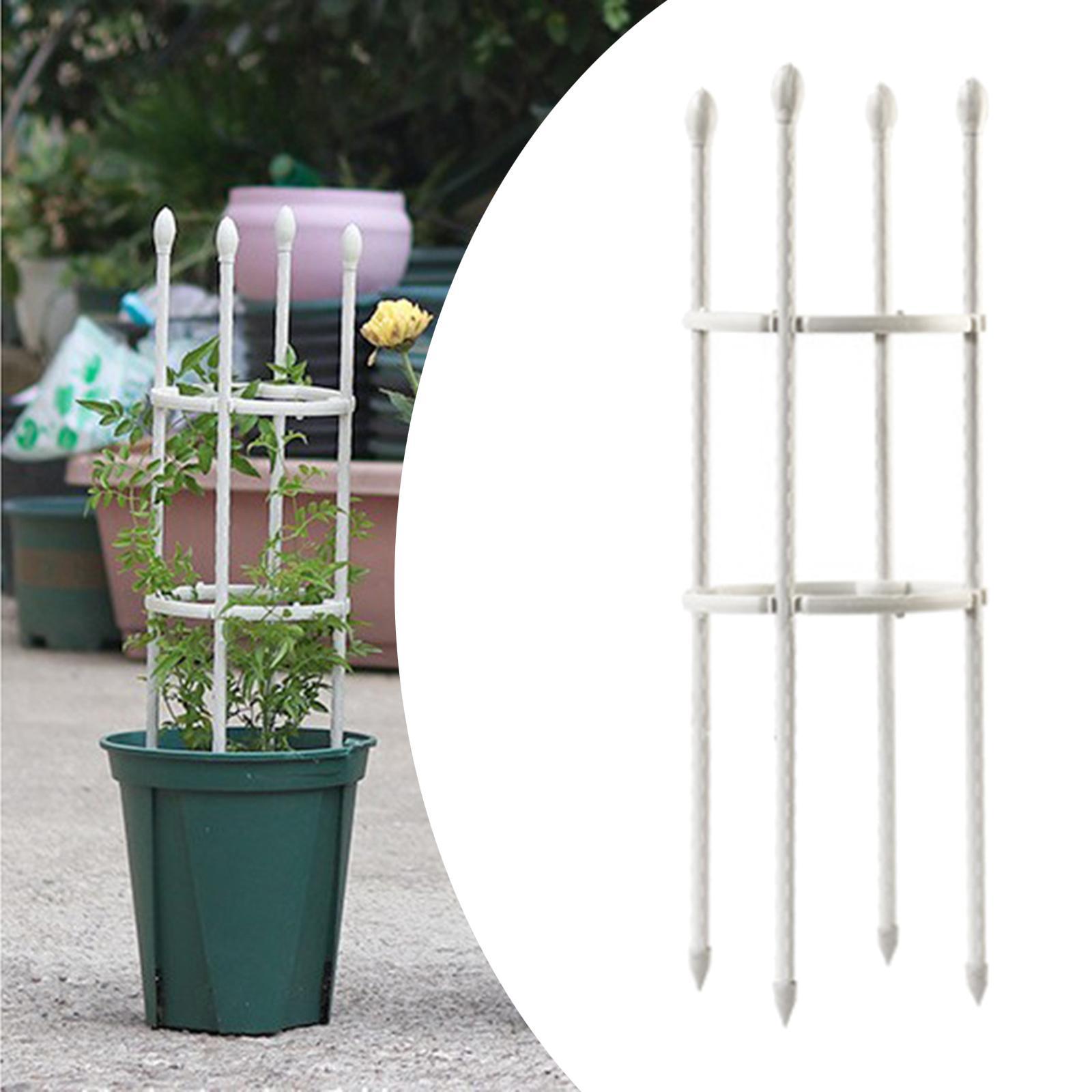 Plant Support Rings Garden Trellis Climbing Plants Flowers Grow White