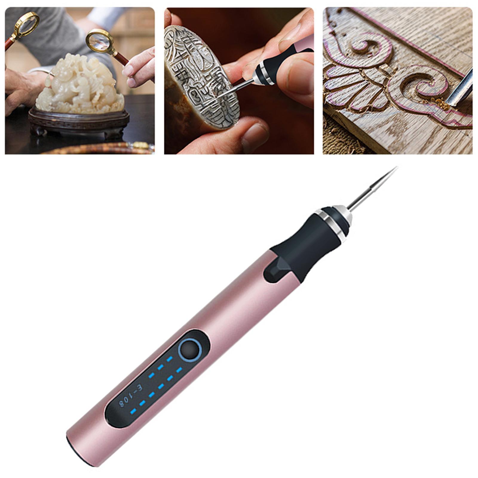 Electric Grinder Pen Drill Pen for Sanding, Polishing, Engraving Rose Gold