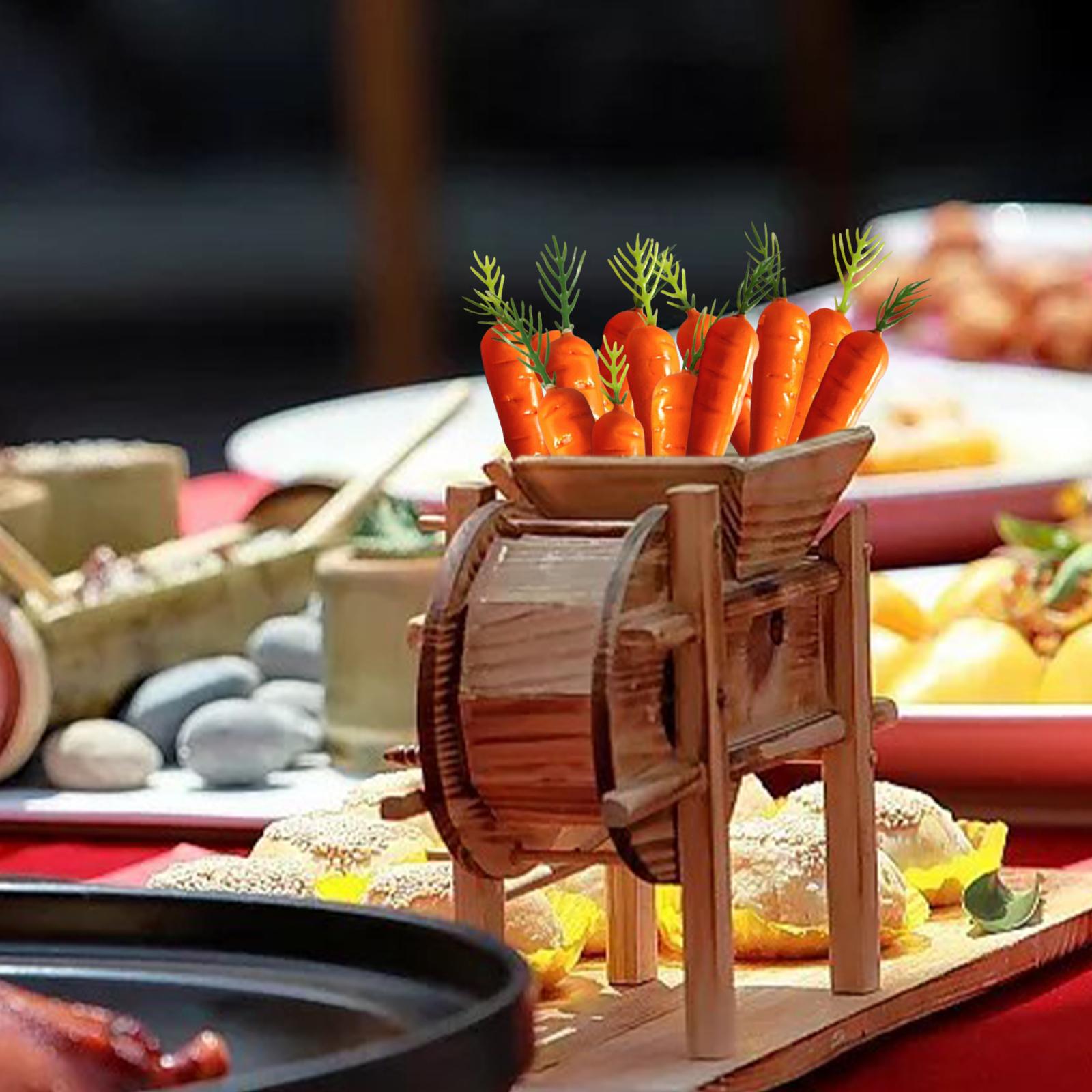 Miniature Carrot Model Fairy Garden Dollhouse Ornaments 100pcs Mini Carrots