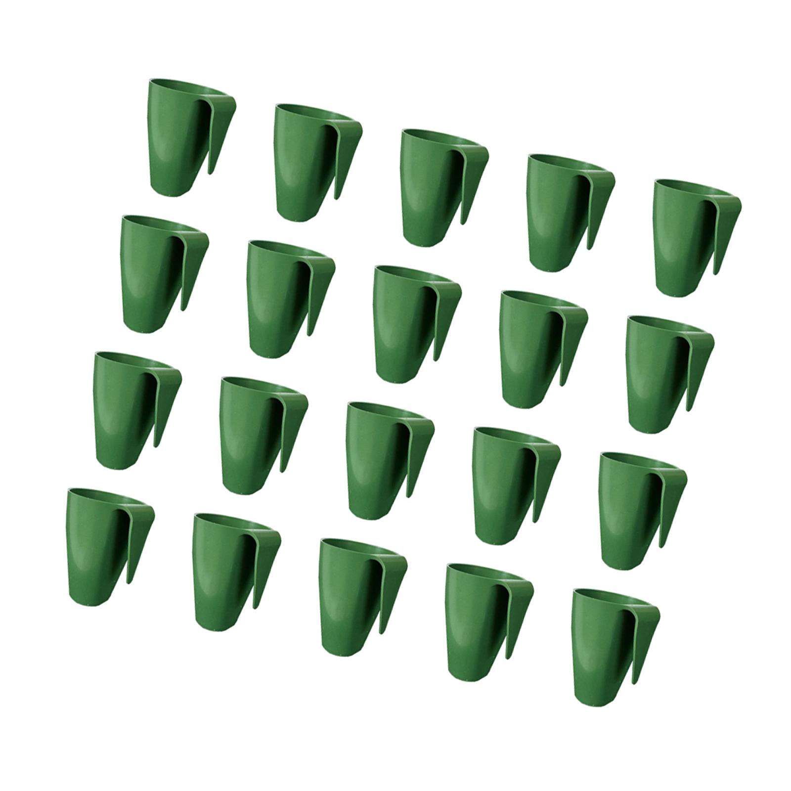 20 Pieces Strawberry Nursery Pots Cup Side Hanging Size S