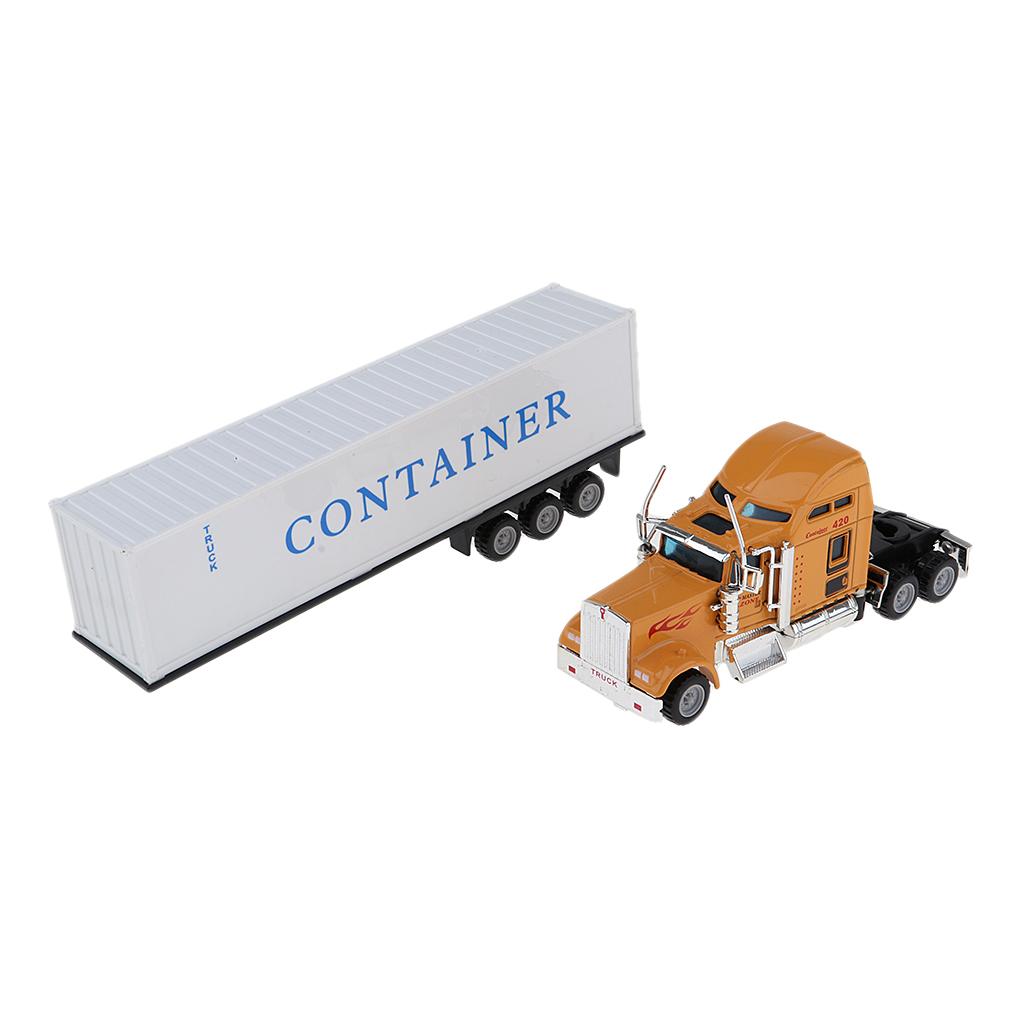 1:65 Scale Diecast Die Cast Heavy Container Truck Display Freight Car ...