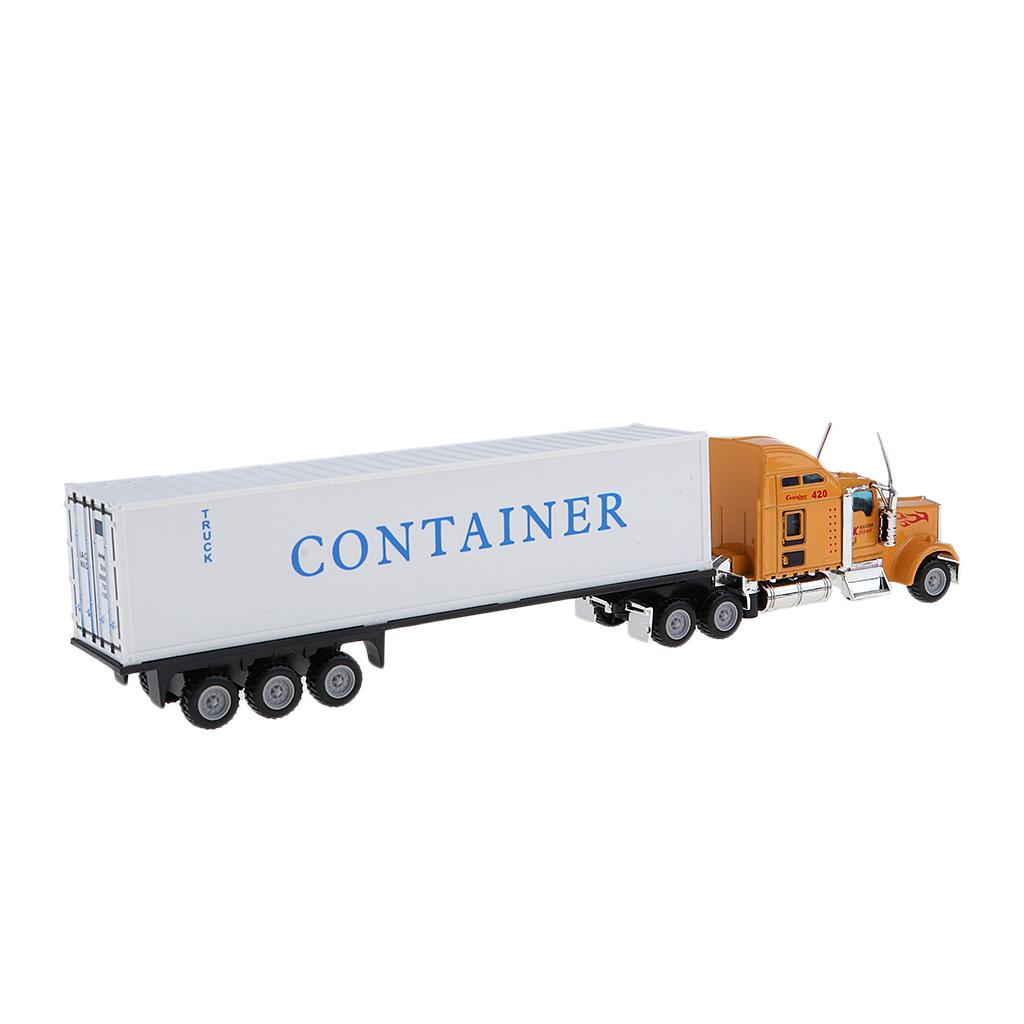 1:65 Scale Diecast Die Cast Heavy Container Truck Display Freight Car ...