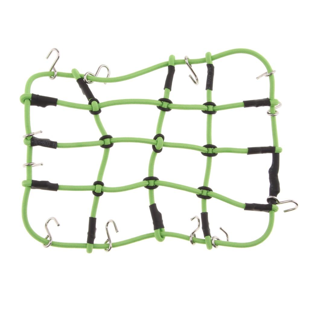 1:8 1:10 Elastic Luggage Net for SCX10 D90 TRX4 RC Roof Rack Crawlers Green
