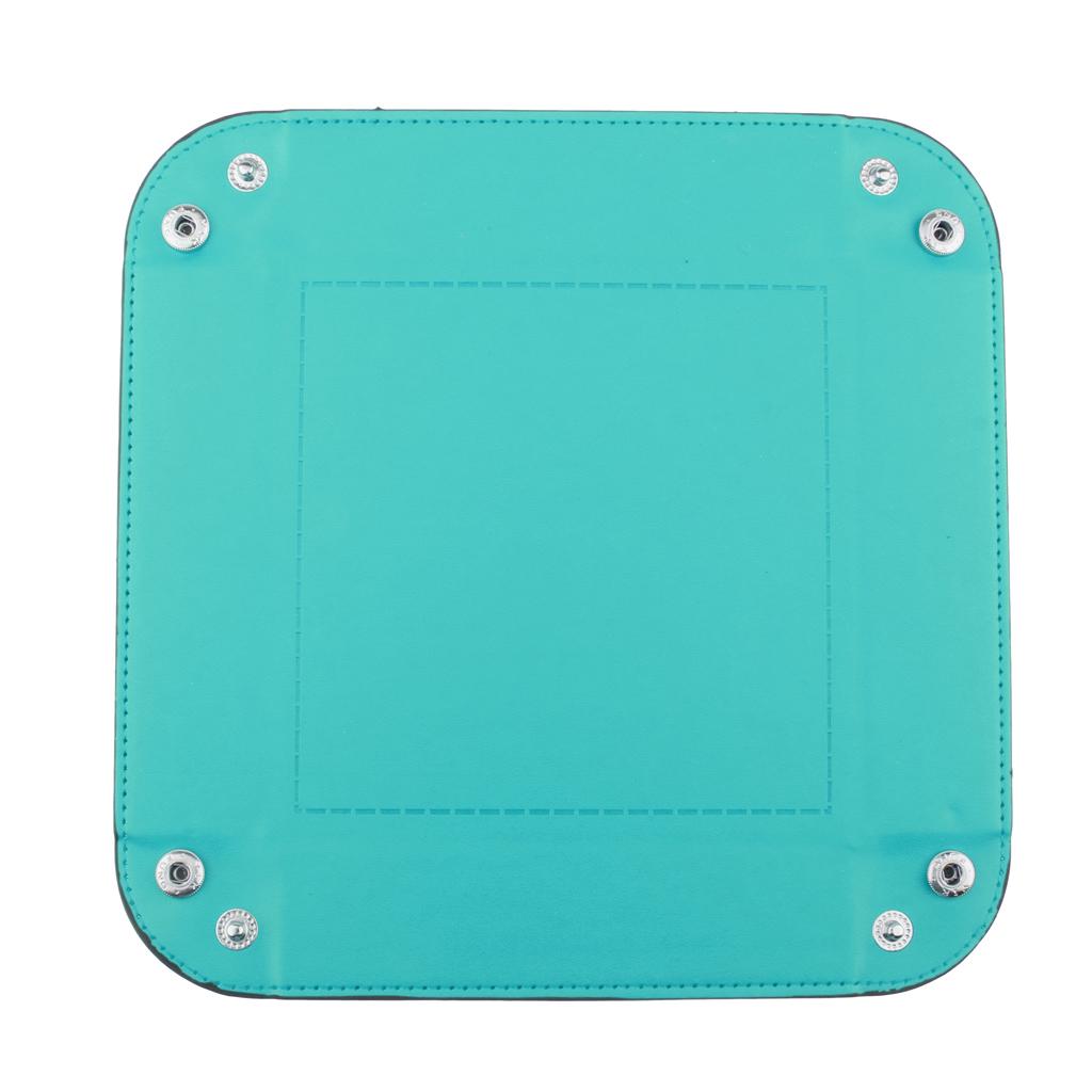 Quadrangle Board Game Dice Storage Collapsible Desktop Storage Light Blue