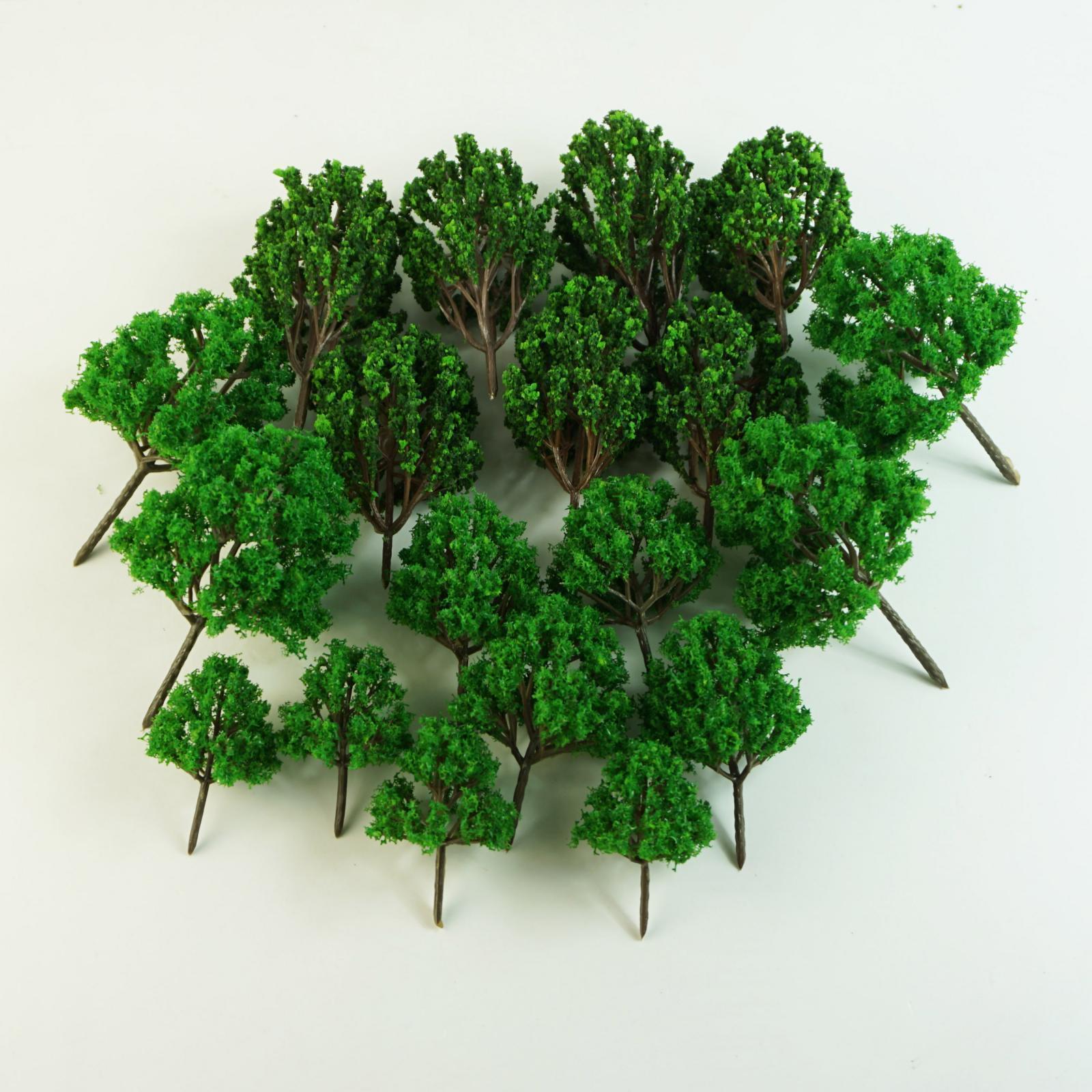 60pcs Model Trees HO Scale Layout Scene Park DIY Landscape Accessories
