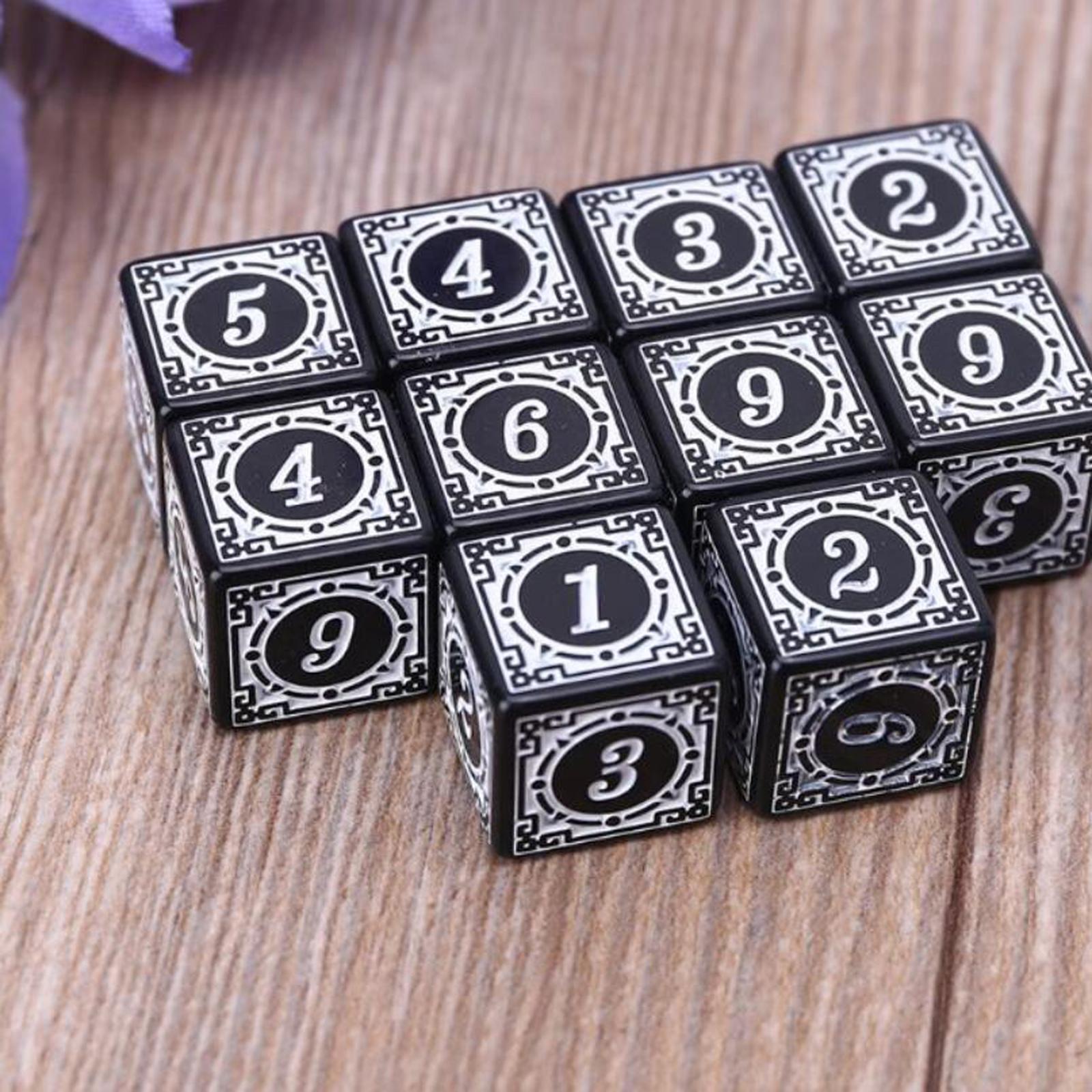 20x Multi Sided Acrylic Dices for Table Board Role Playing Game 