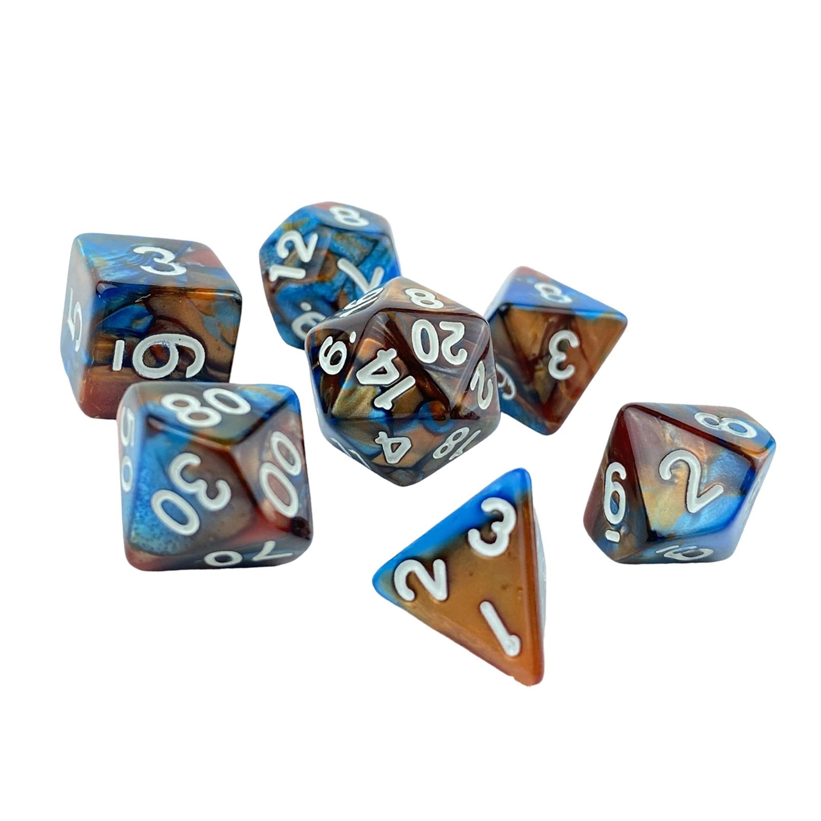Acrylic Dices D20 D10 D4 Dices Game Board Game Brown
