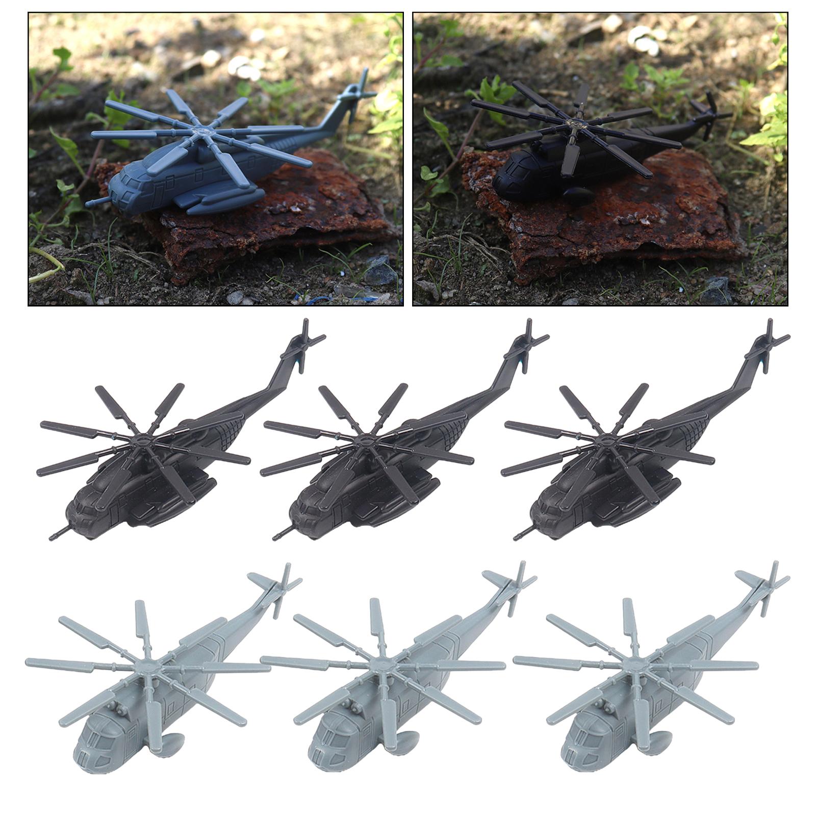 6x Simulation Aircraft Model Action Figures Accs Small Collection Helicopter