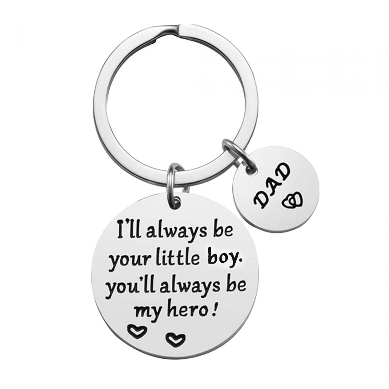 2x Father Keychain Charm Pendant for Christmas Birthday Father's Day 