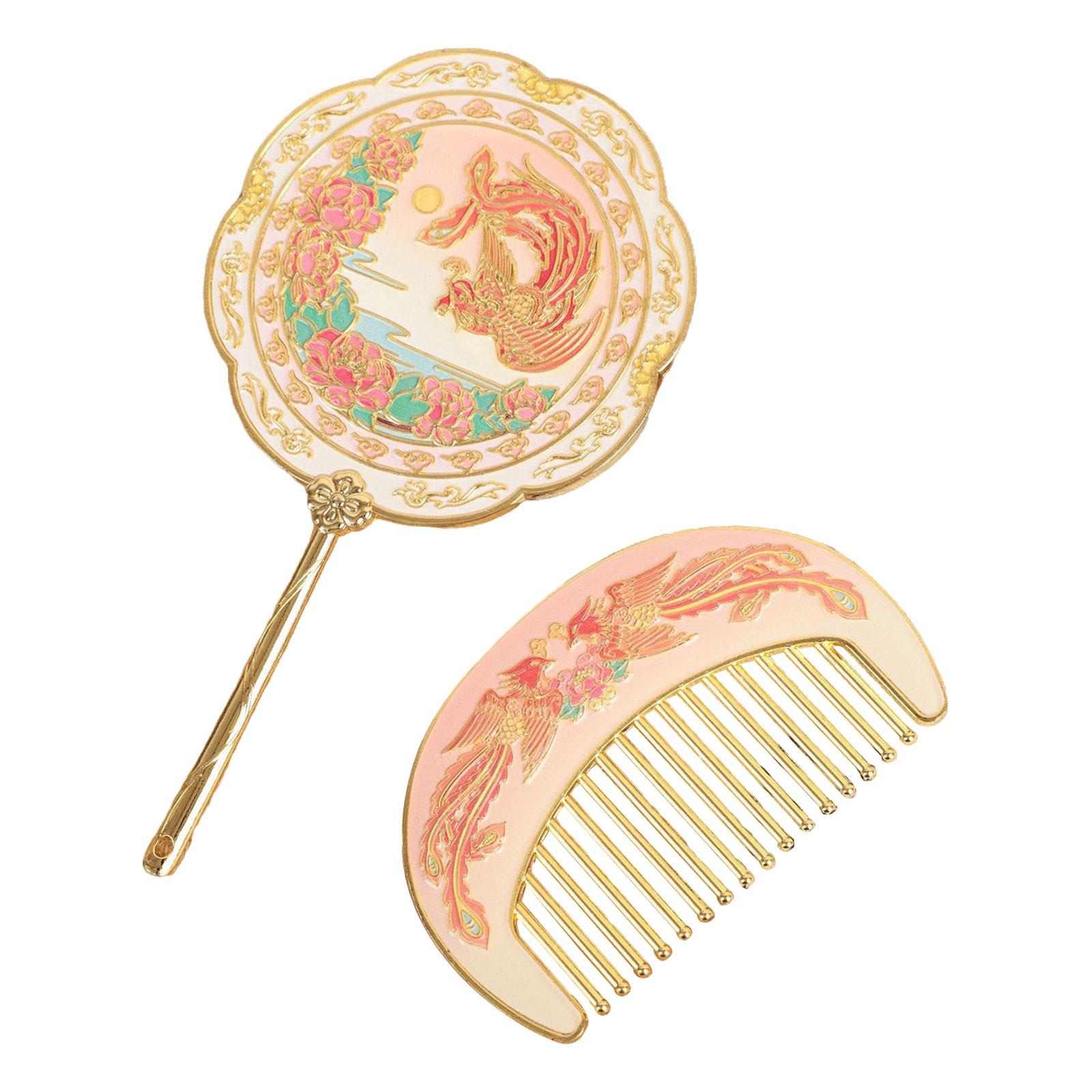 Handheld Mirror Set Retro Design