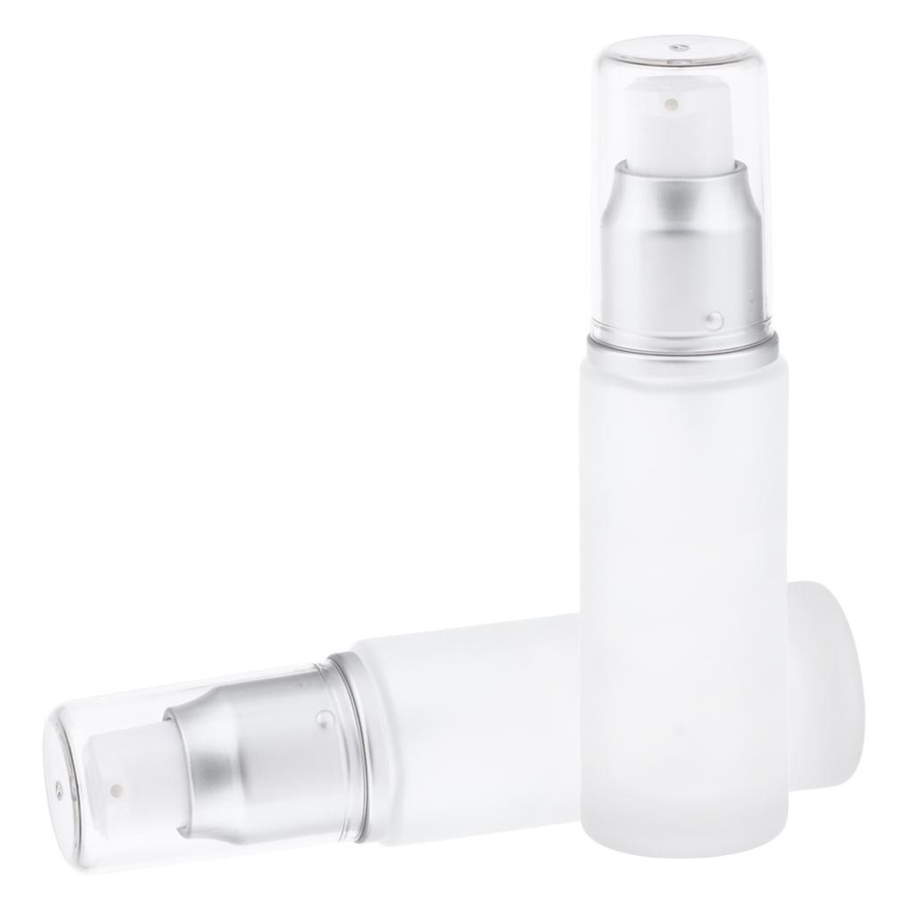 2pcs Empty Spray Pump Bottle Glass Lotions Bottle 30ml 30ML Pump Head