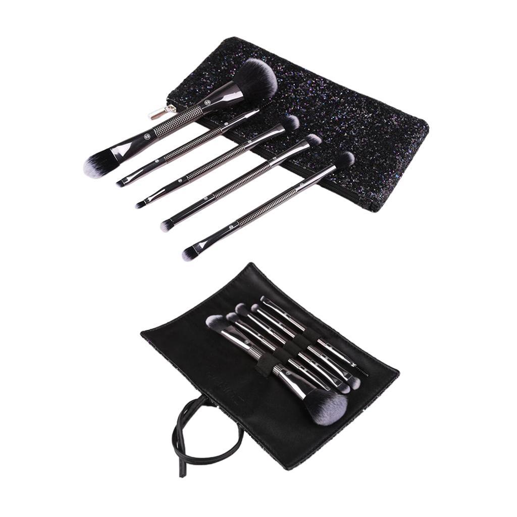 6X Professional Double-head Diamond Makeup Brushes Set with Bag Bandage