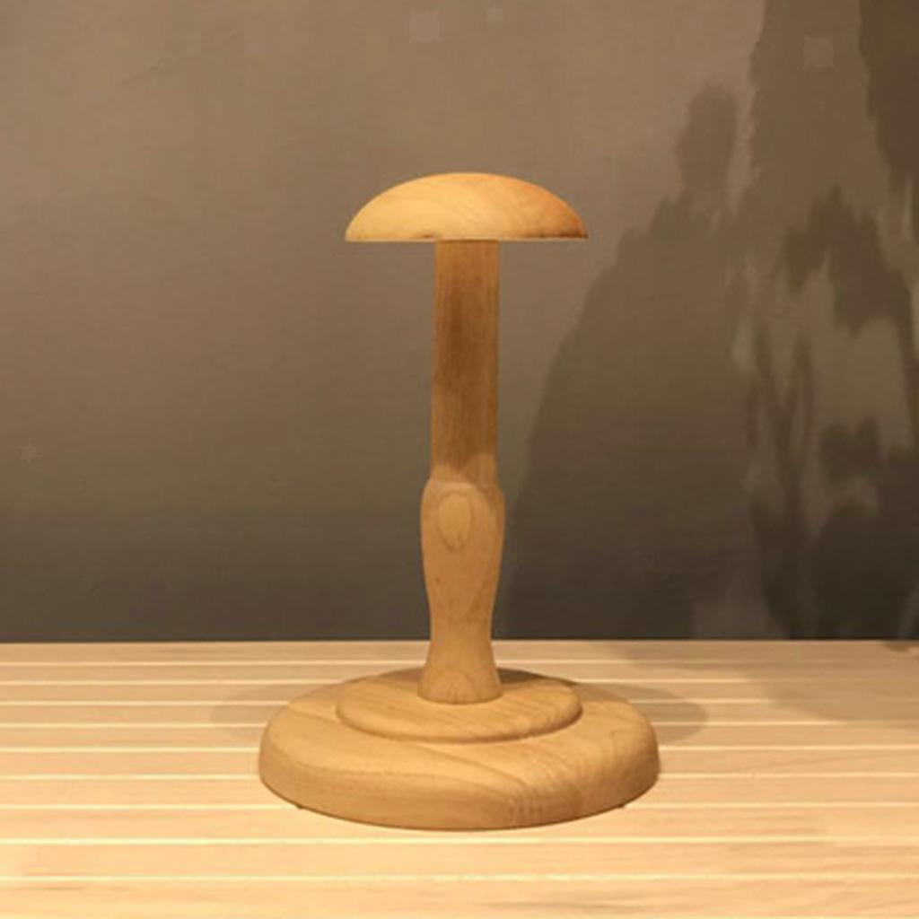 Countertop Wooden Display Holder Stand for Baseball Cap Beret Wig ...