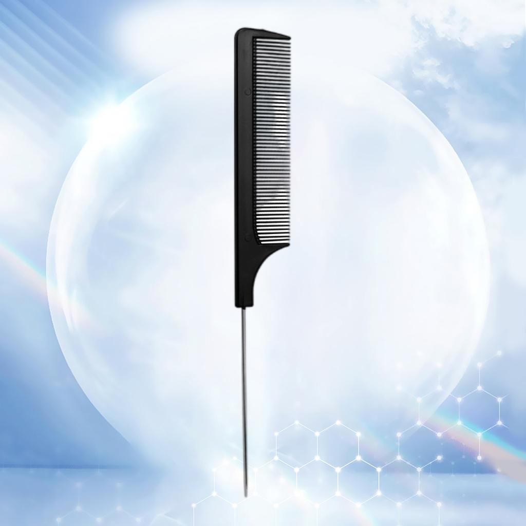 Stainless Steel Comb Combs Teasing Comb Adding Hair Hairstyle Pearl black