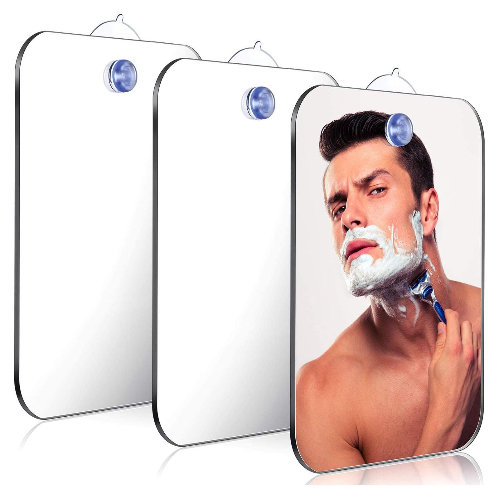 Acrylic Fogless Shower Shaving Mirror Men Women Anti Fog Travel Rectangle