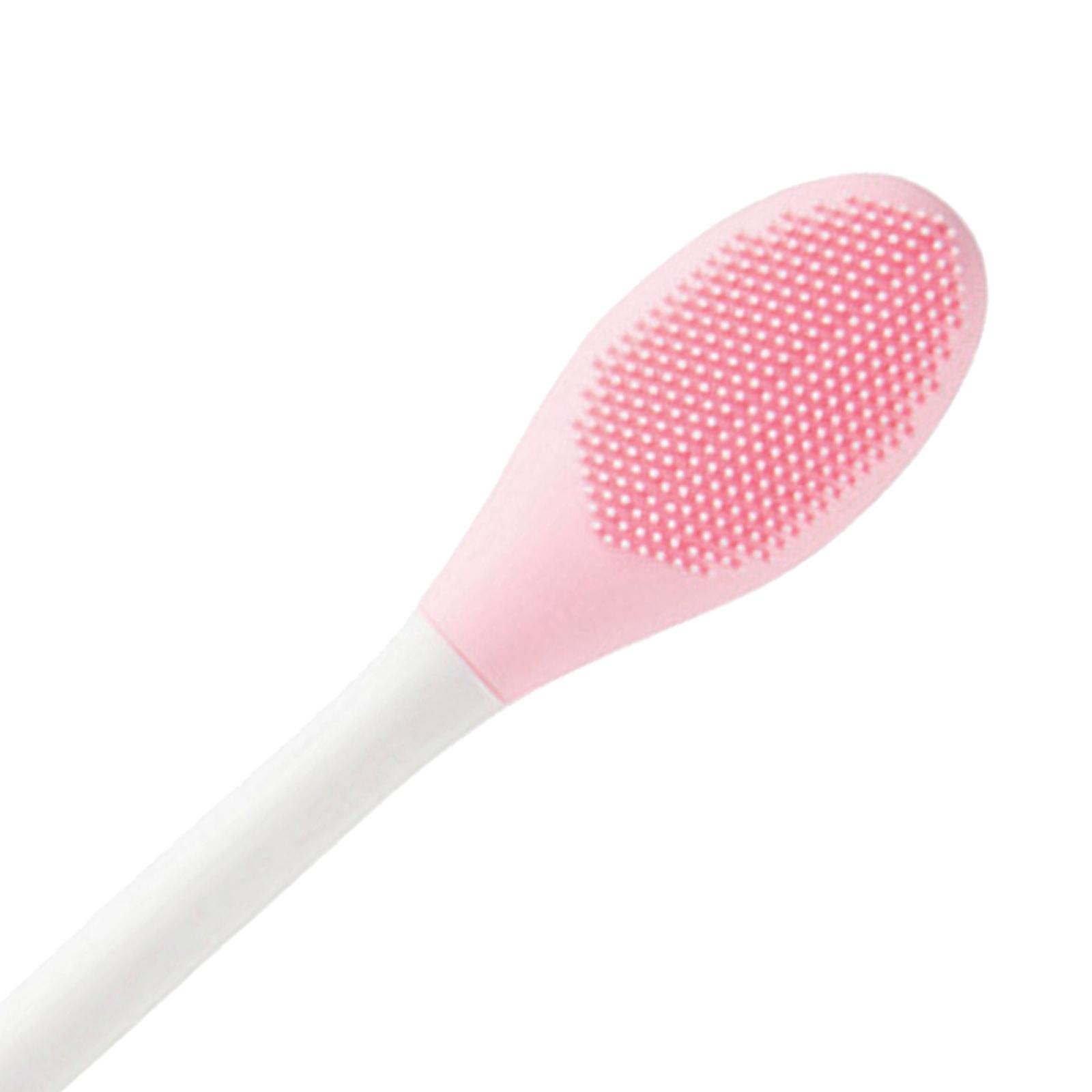 Silicone Mask Brush Double-Headed   Tool pink with brush