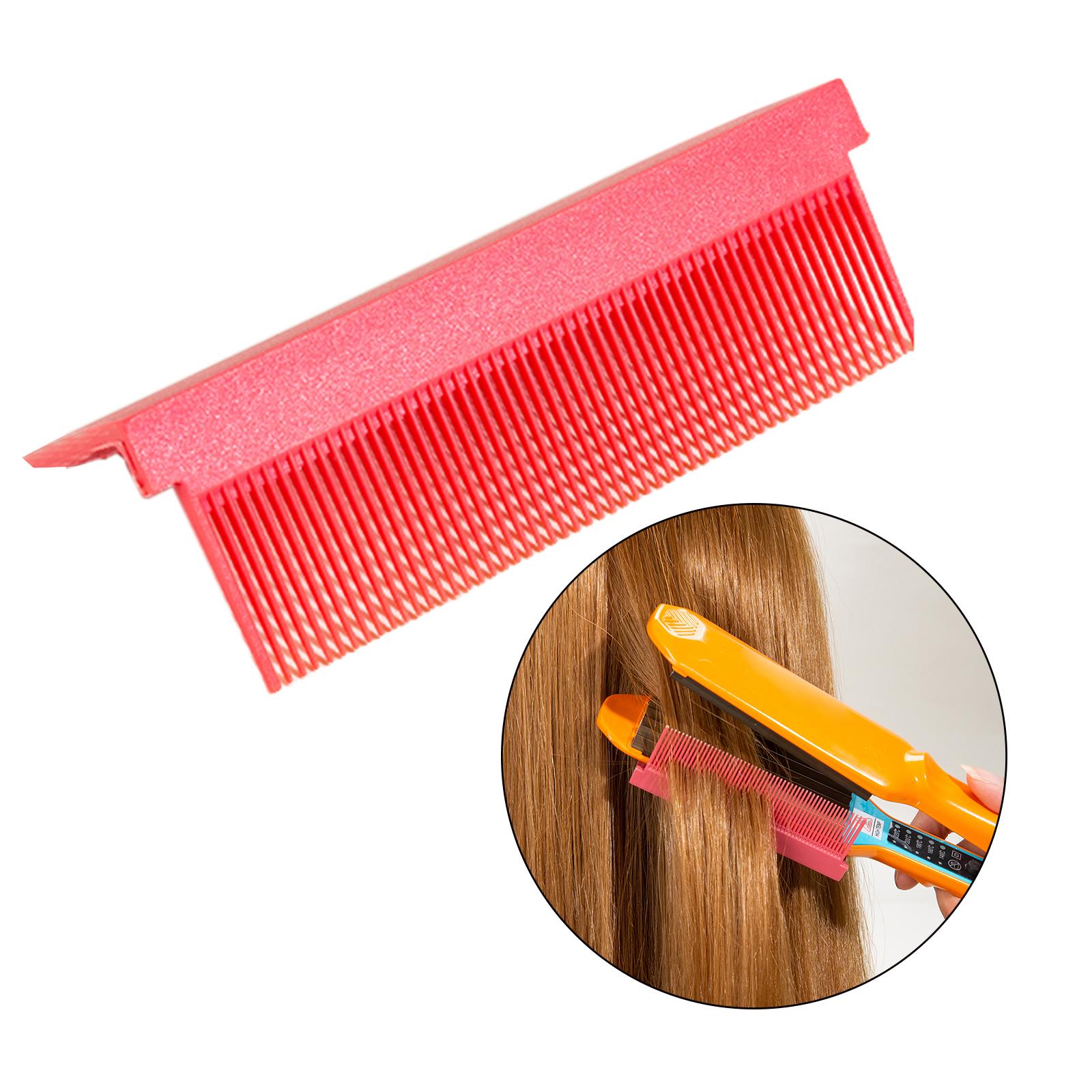 2xHair Straightener Comb Attachment Barber Styling Tool Detangling Accessory Red