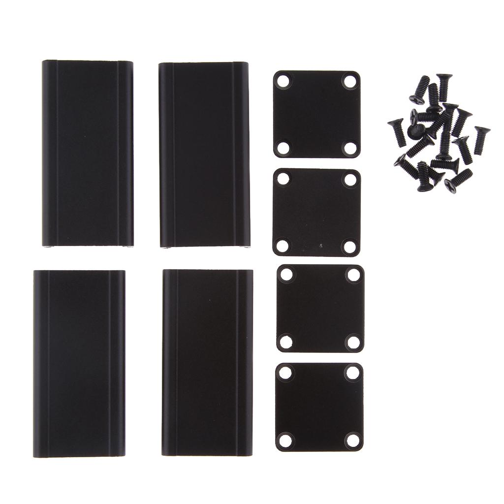2 Set 50x25x25mm Aluminum Instrument Box PCB Enclosure DIY Electronic Case