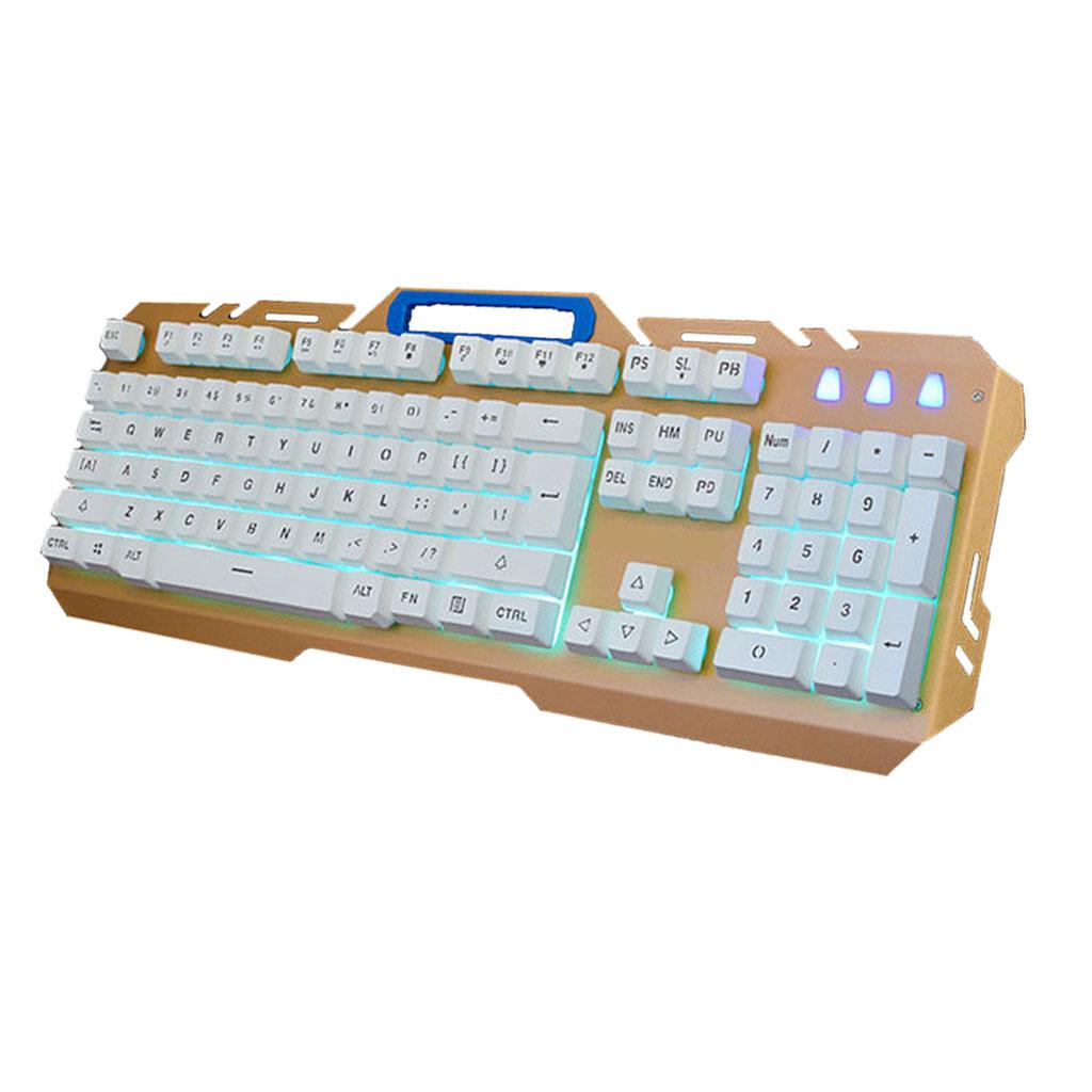 Wired USB Keyboard 104Key for Laptop PC Computer Golden