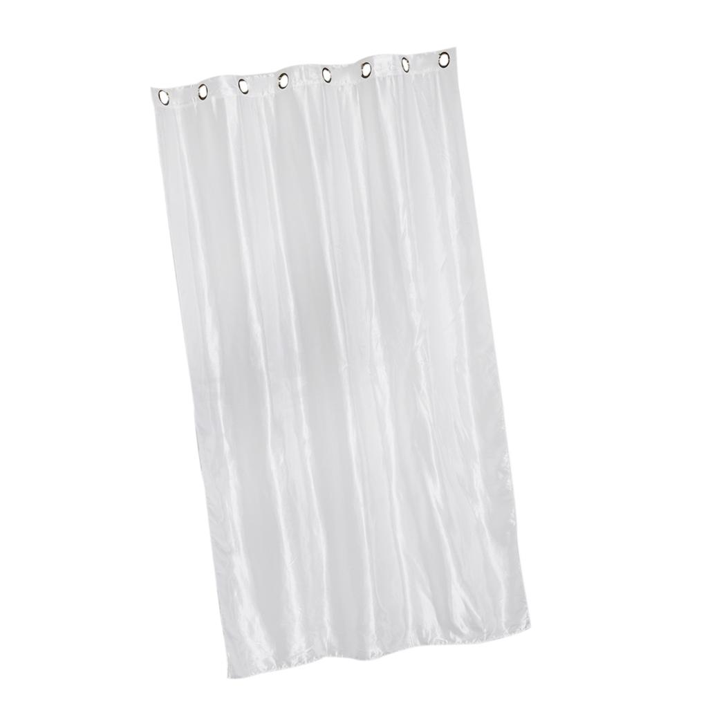 Solid Color Satin Window Curtains Patio Door Yard Blackout Drape