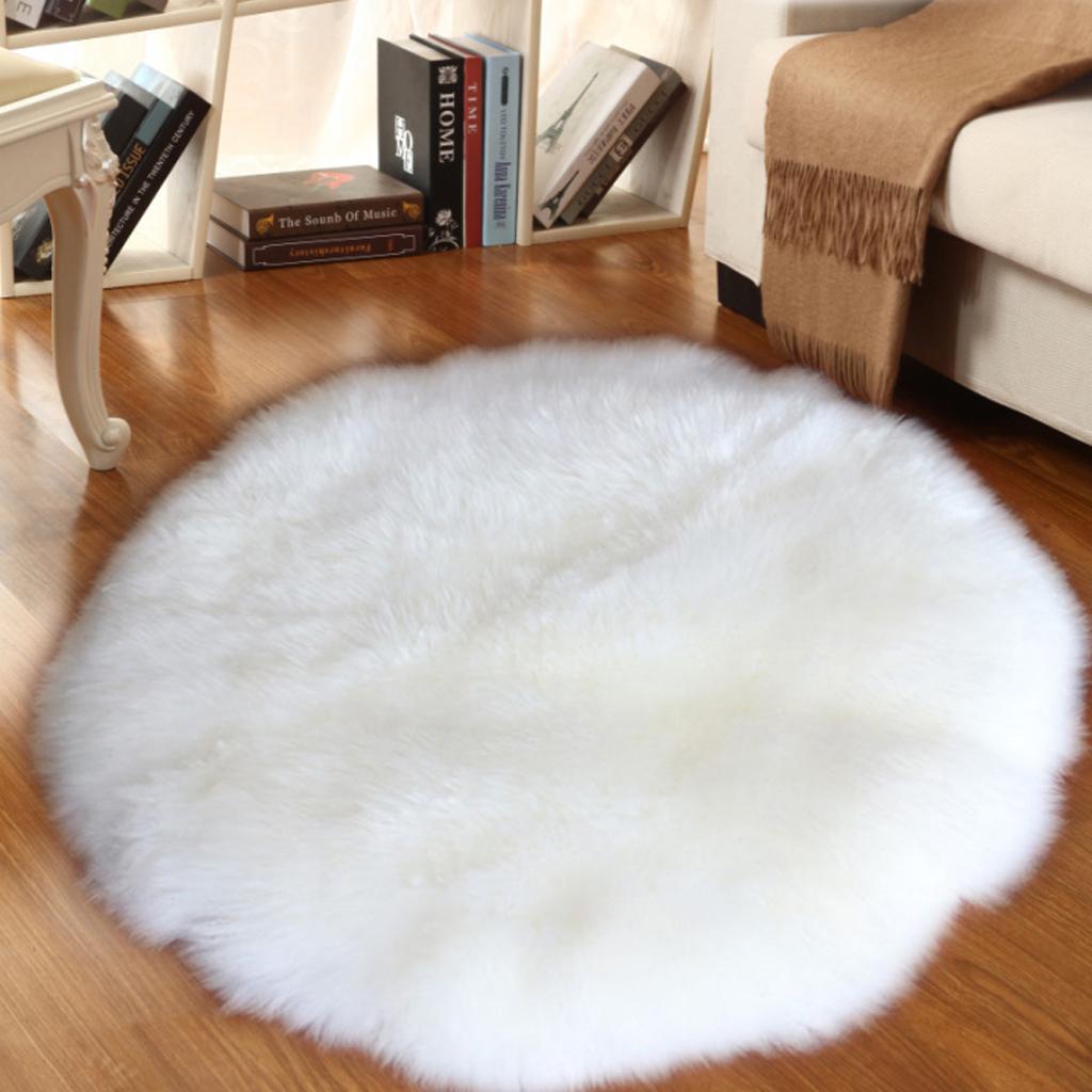 Details about   Mediterranean Sheepskin Area Rug Carpet Faux Fur Float Window Mat Throw 90cm 