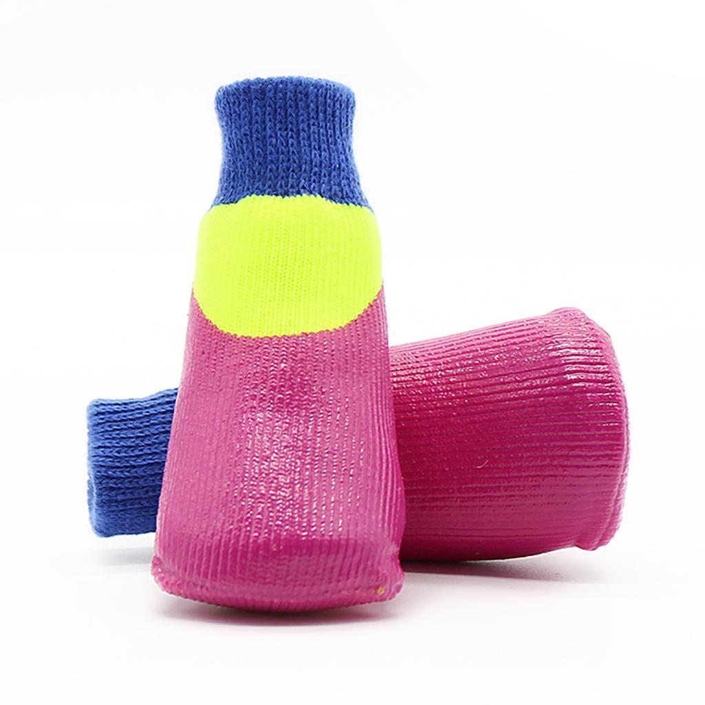 4pcs Hundesocken Antirutsch Hundesocken Wasserdicht Pfotenschutz für