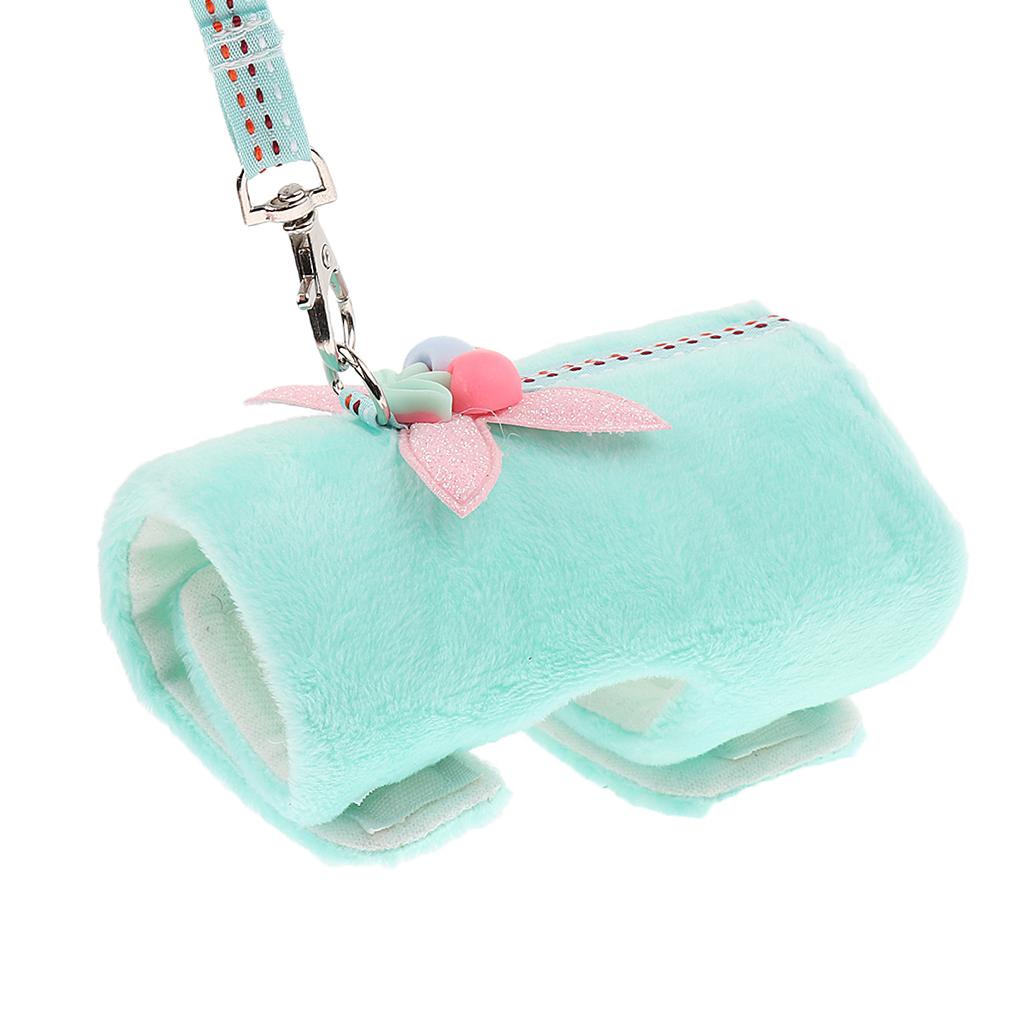 Soft Small Animal Pet Hamster Chinchilla Harness Vest Leash Lead  Green L