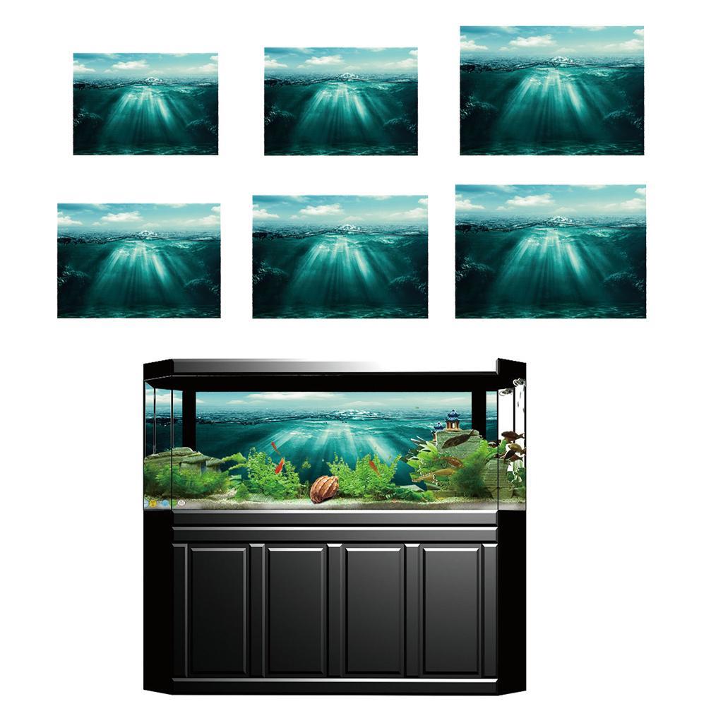 Fish Tank 3D Background Poster Adhesive Sticker Aquarium  