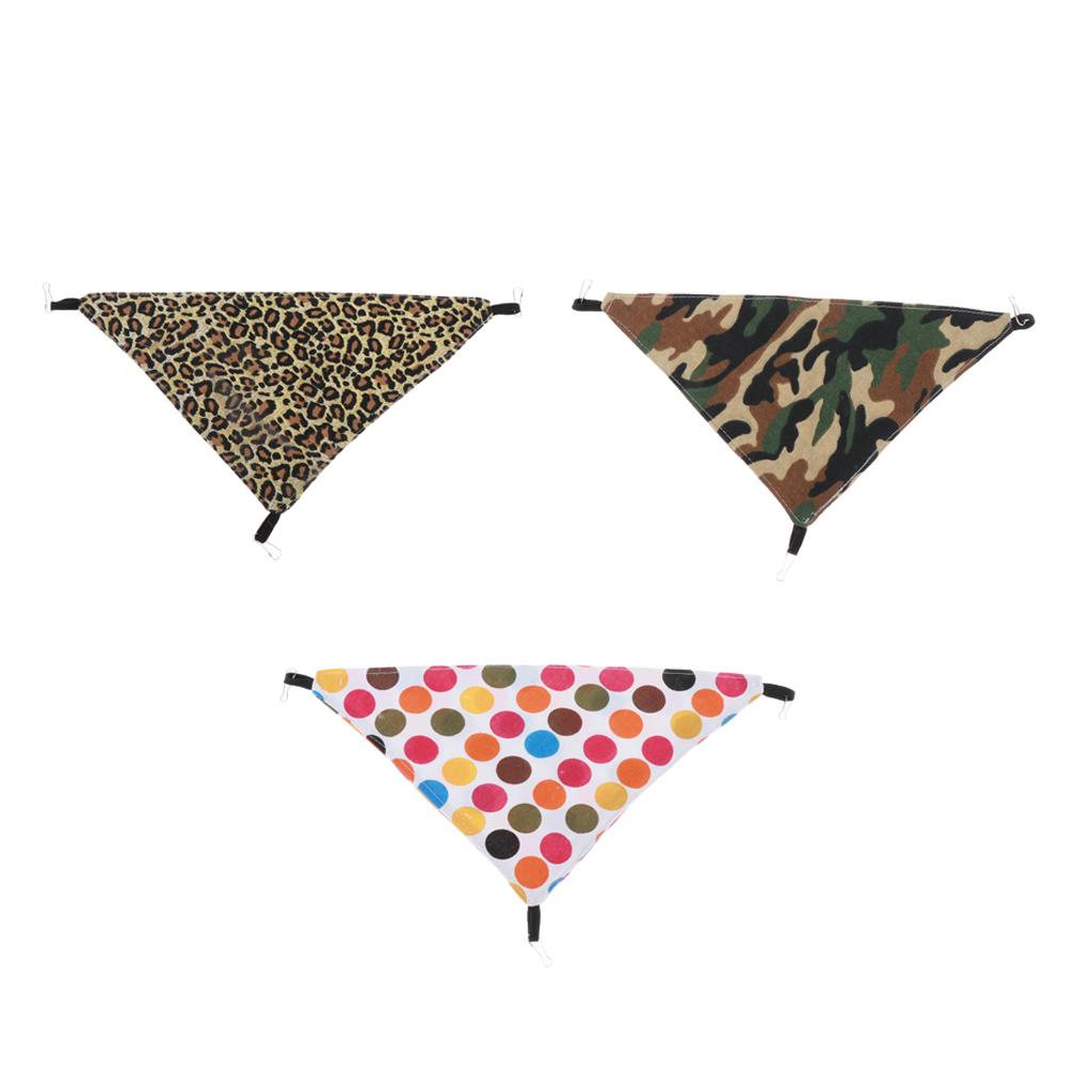 Triangular Hamster Small Animals Hammock Hanging Bed Mat Leopard print