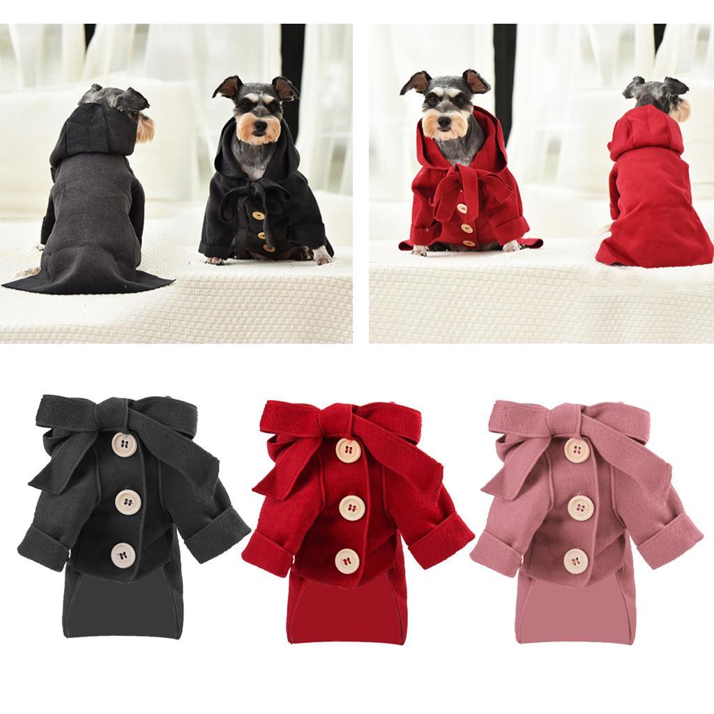 Small Dog Winter Warm Clothes Clothing New Year Outfit Apparels Red-XS