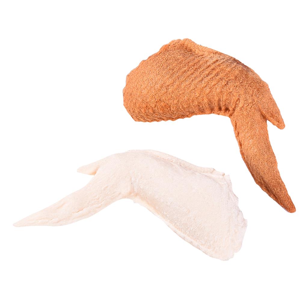 Dog Squeaky Chew Toy Simulation Chicken Wing for Aggressive Chewers Yellow