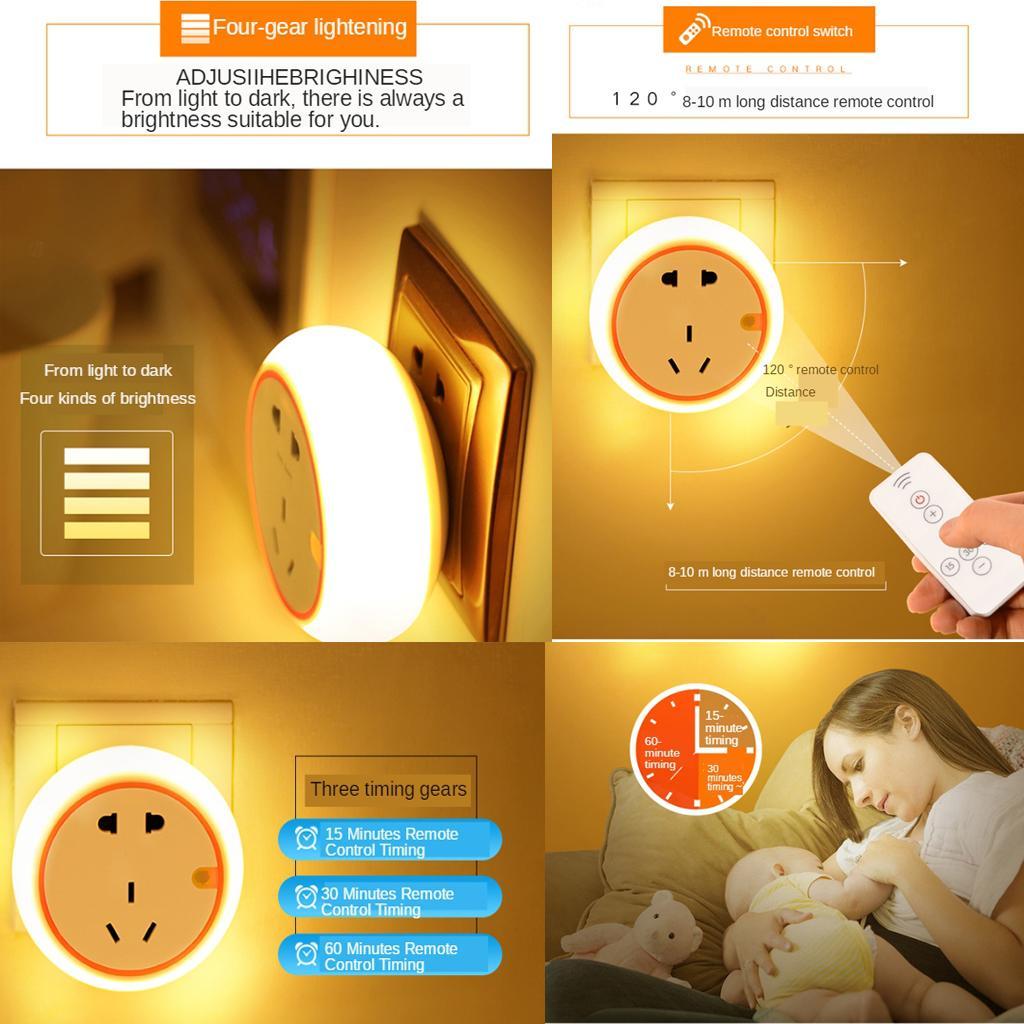  Baby Feeding Table Bedside  Lamp  Remote Sensing Night Light White