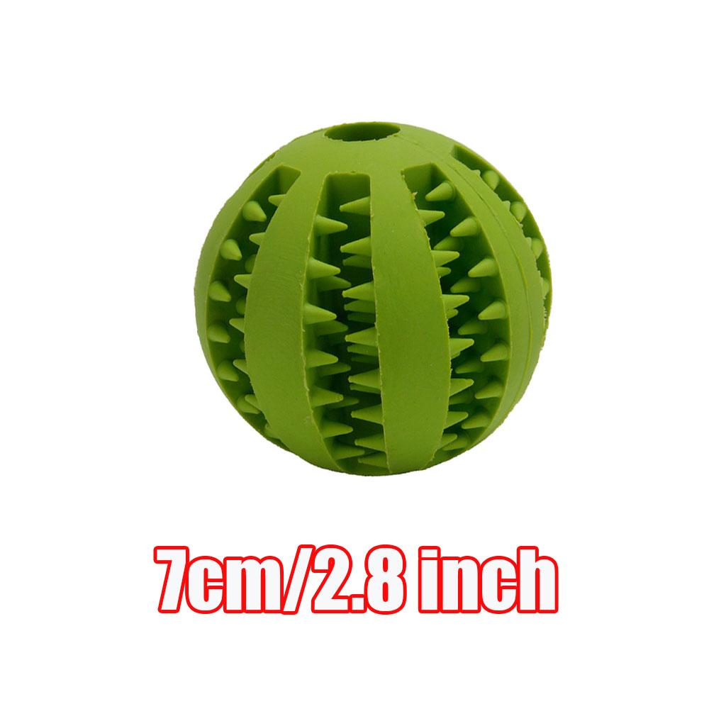 Toothed Design Pet Dog Chewing Toy Interactive Training Ball Green_7cm