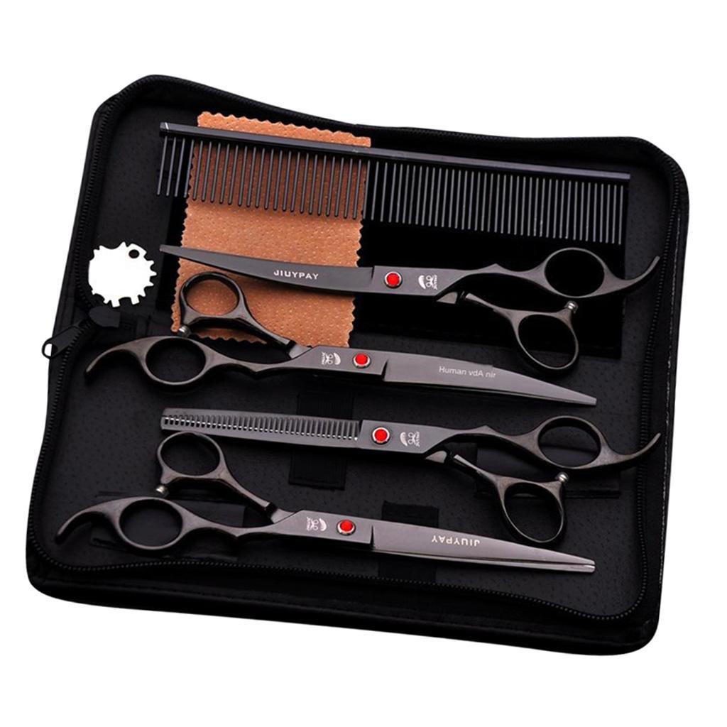 1Set 7" Professional Pet Dog Grooming Scissors Hair Grooming Tool Black