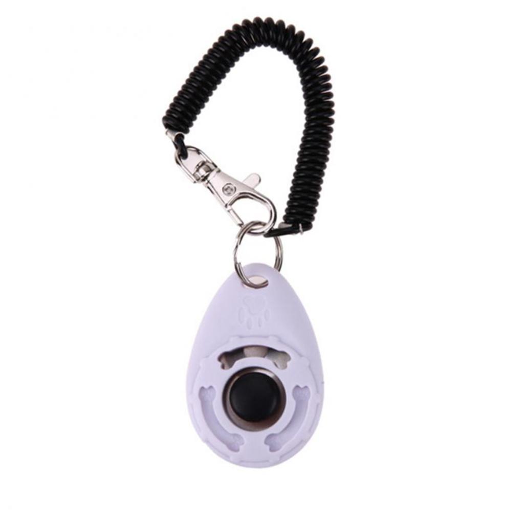 Dog Training Whistle Pet Training Clicker Adjustable Product Supplies White