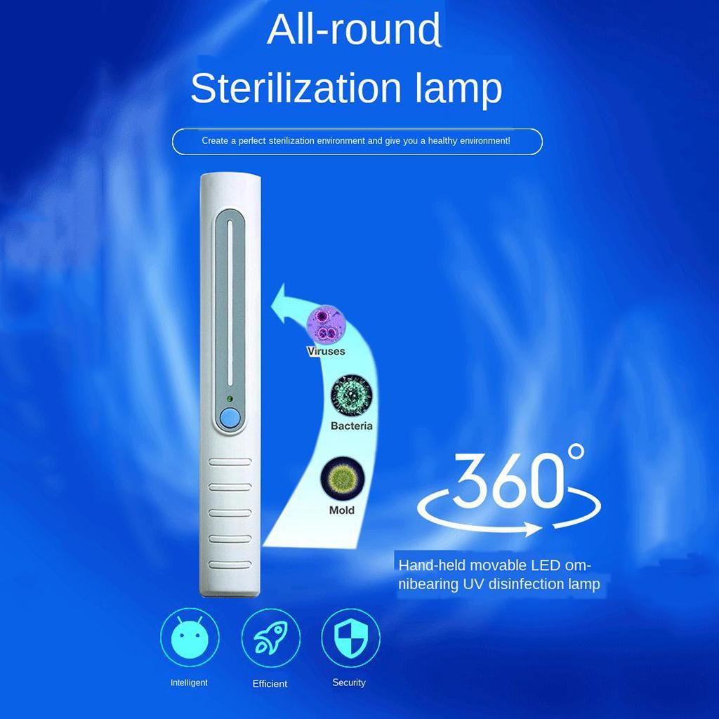 Portable LED UV Disinfection Lamp Sterilization Light Wand Air Purifier