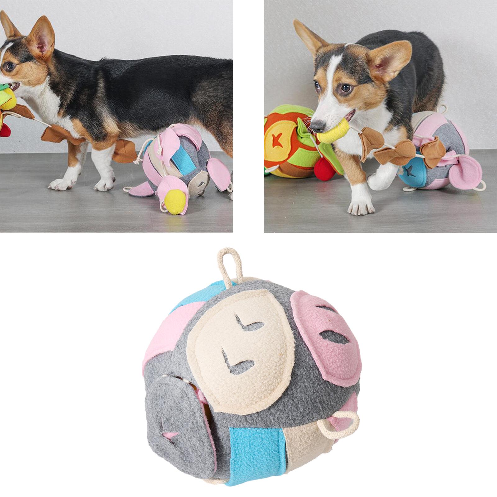 Dog Chewing Squeaky Toy Sniffing Leakage Ball Teething Clean Grey Pink