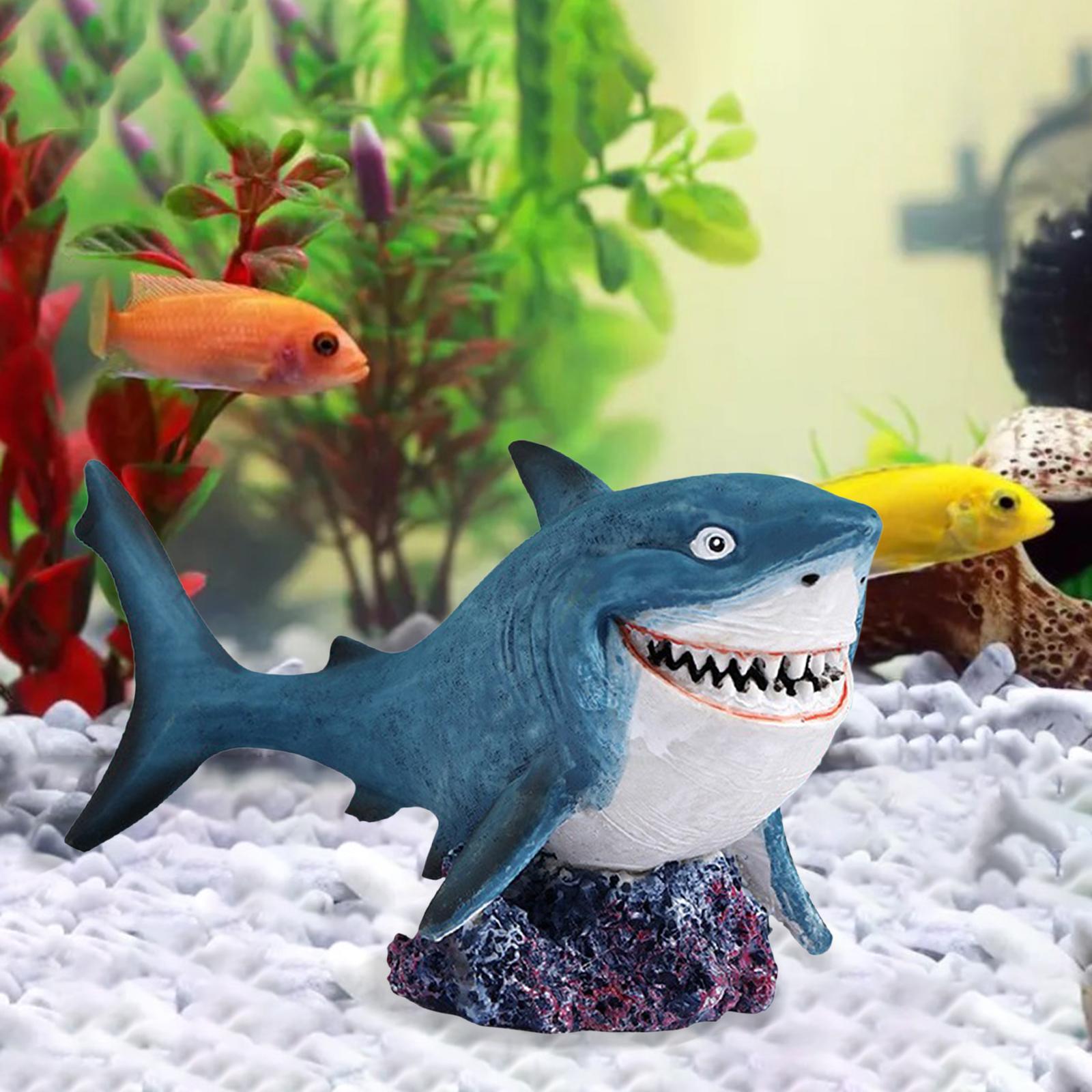 Cartoon Aquarium Rock Fish Tank Home Accessories Landscaping Ornament blue