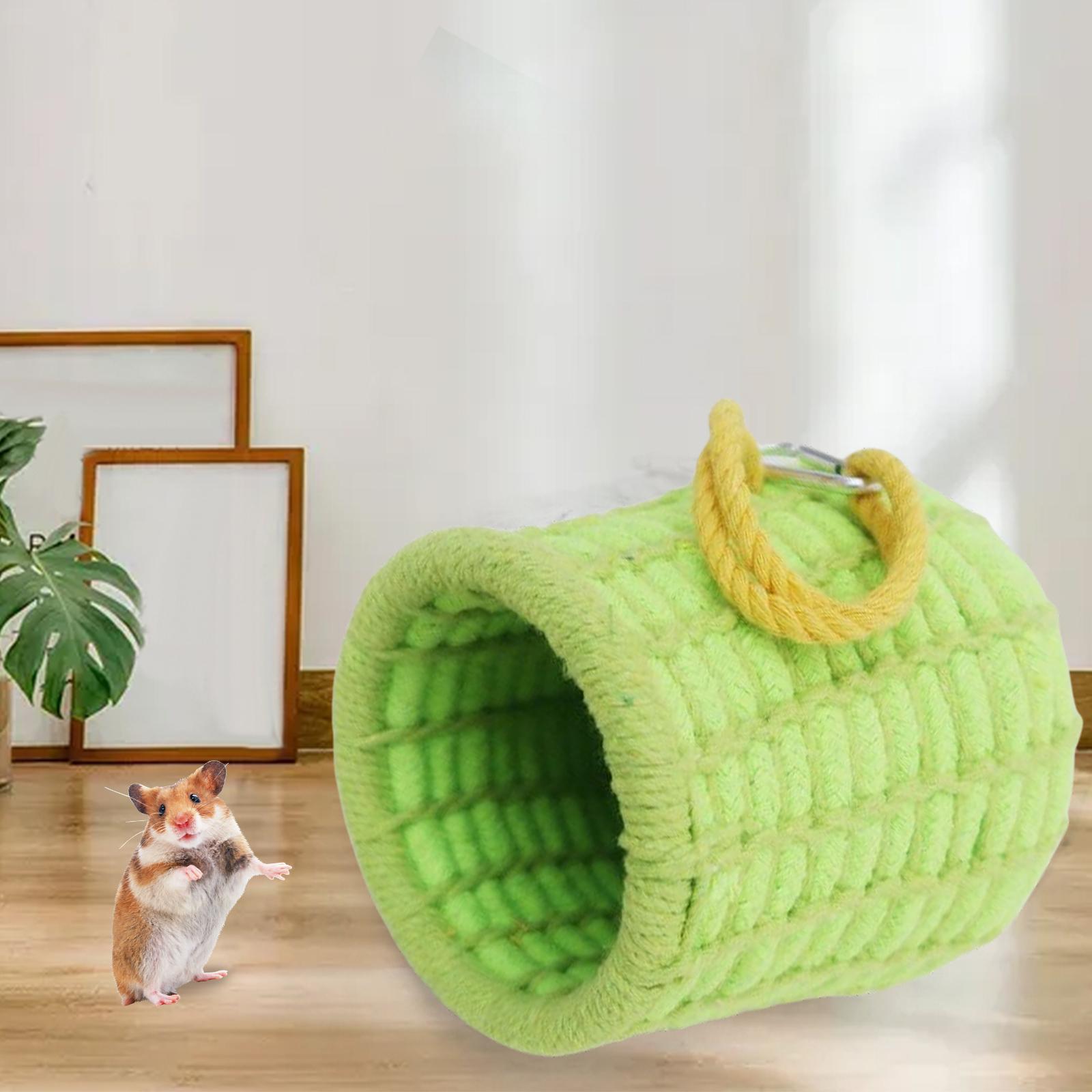 Winter Warm Bird Nest Cage Toy Hanging Budgie Parrot Cage Green lanyard