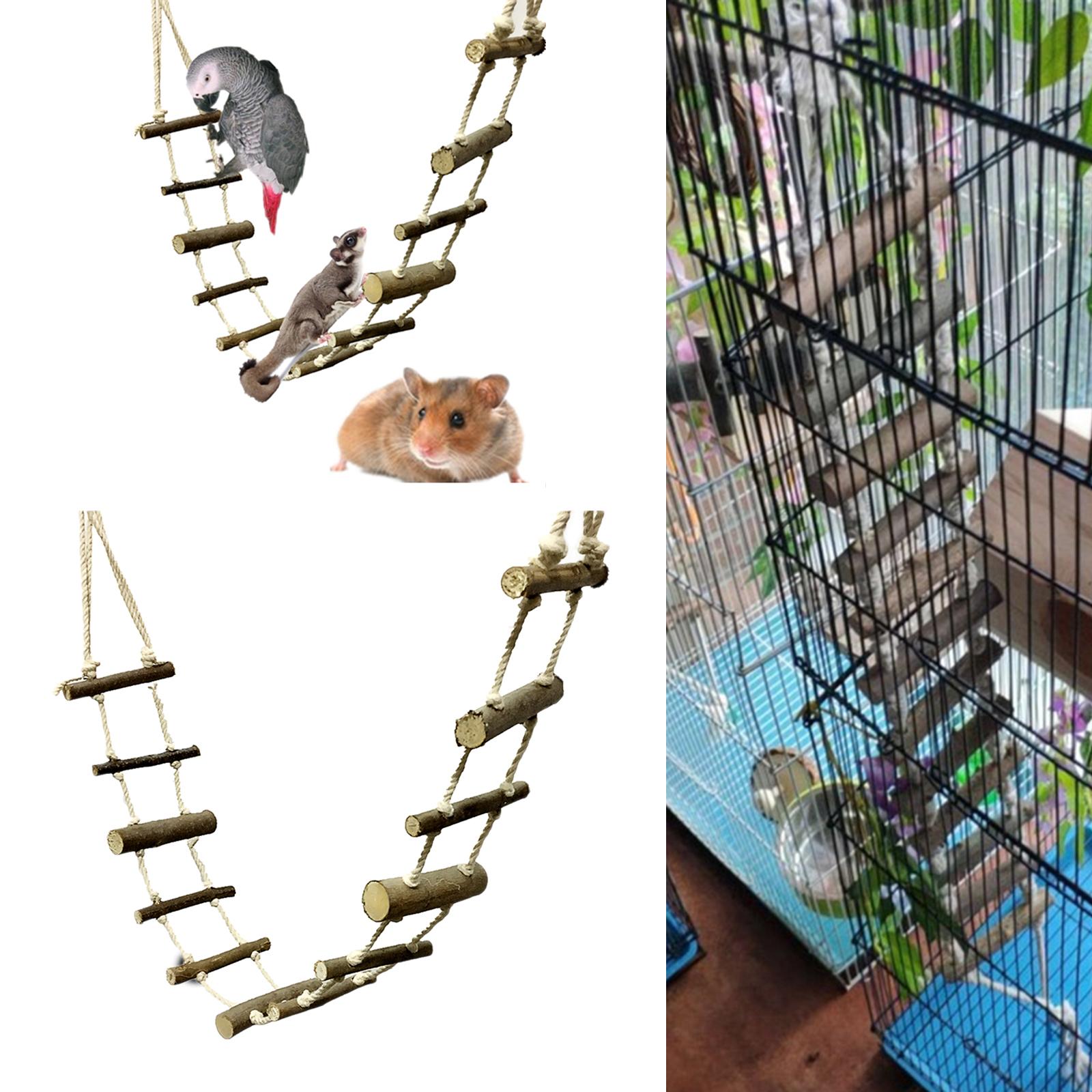 Parrot Hamster Climbing Ladder Shelf Cage Accessories Platform Stand Canary
