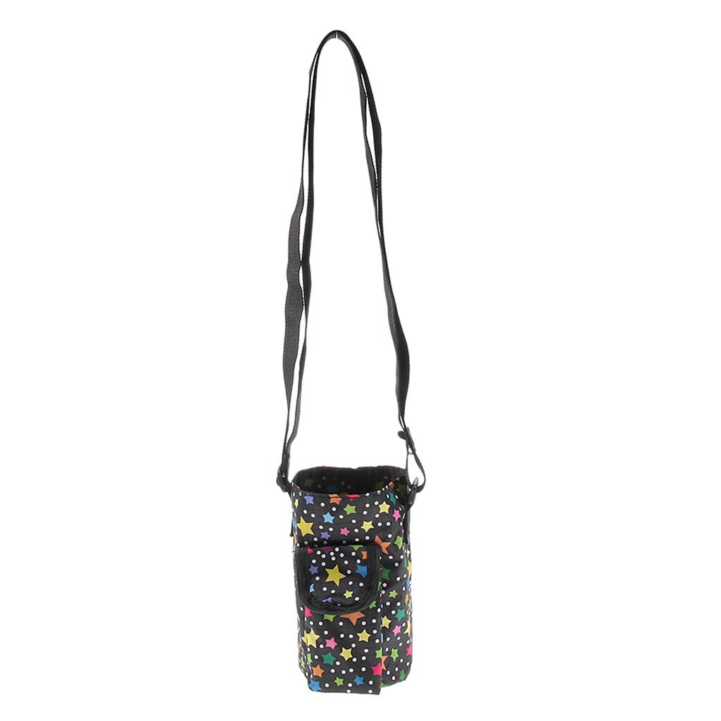 Waterproof Water Bottle Holder Carrier Bag Pouch Sleeve with Pocket L Purple