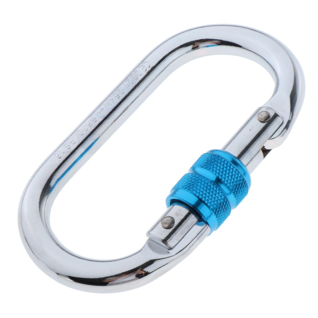 25KN 7075 Aluminum Carabiner O-Ring Key Chain Clip Snap Hook