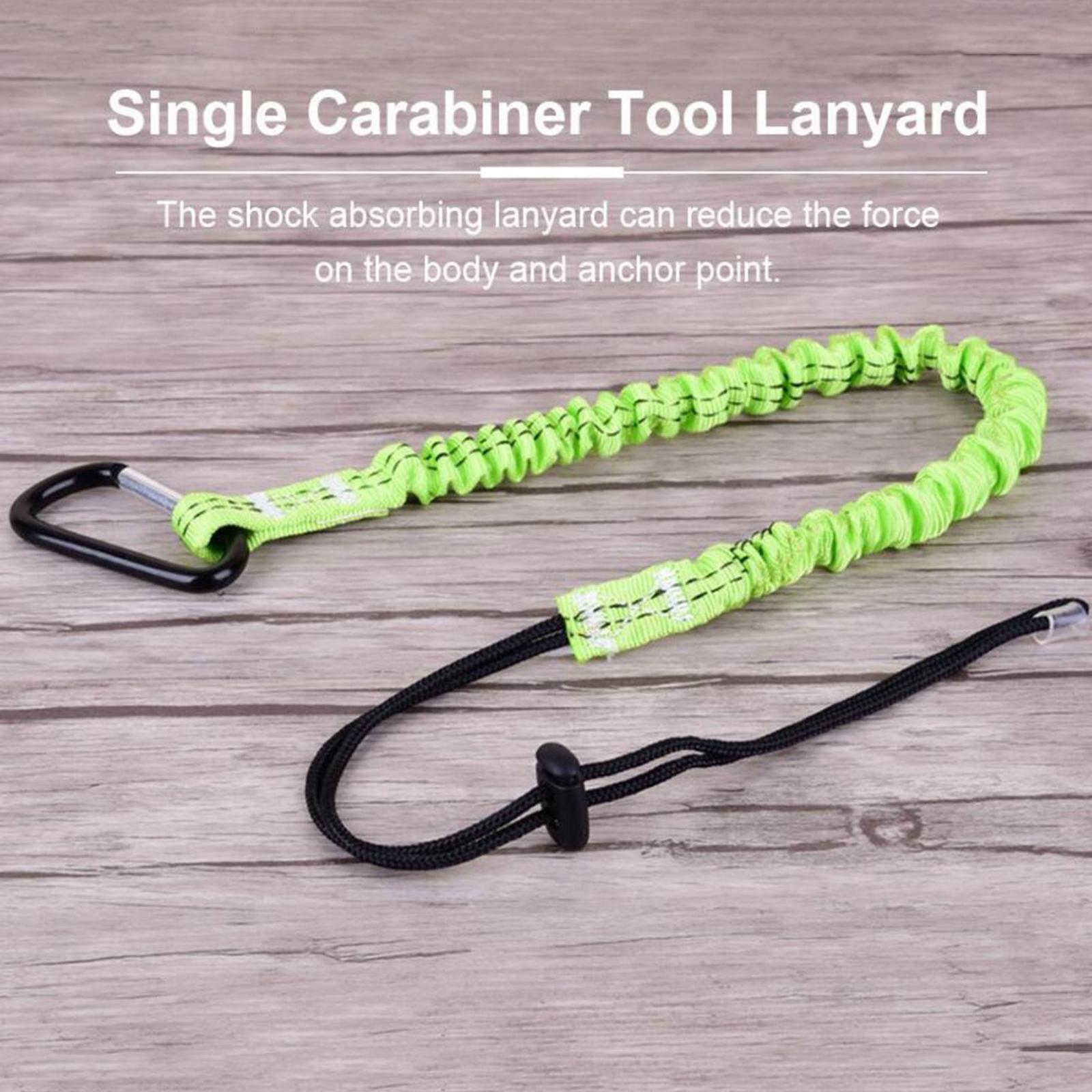 Single Carabiner Lanyard Safety Emergency Rope for Outdoor Hiking Equipment