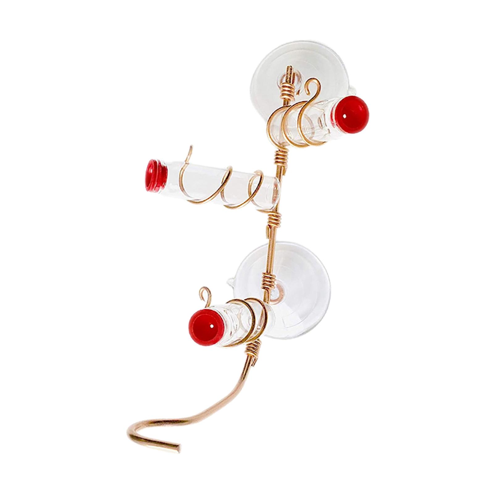 Window Hummingbird Feeder Pet Supplies Suction Cup Outdoor Yard 3 Bottles