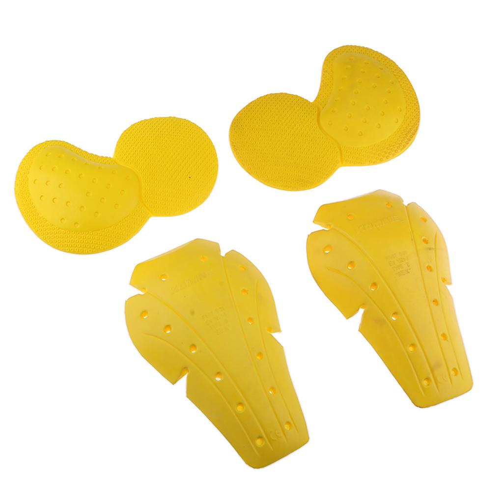 Motorcycle Motocross CE Approved Armour Hip & Knee Protection Pads Yellow