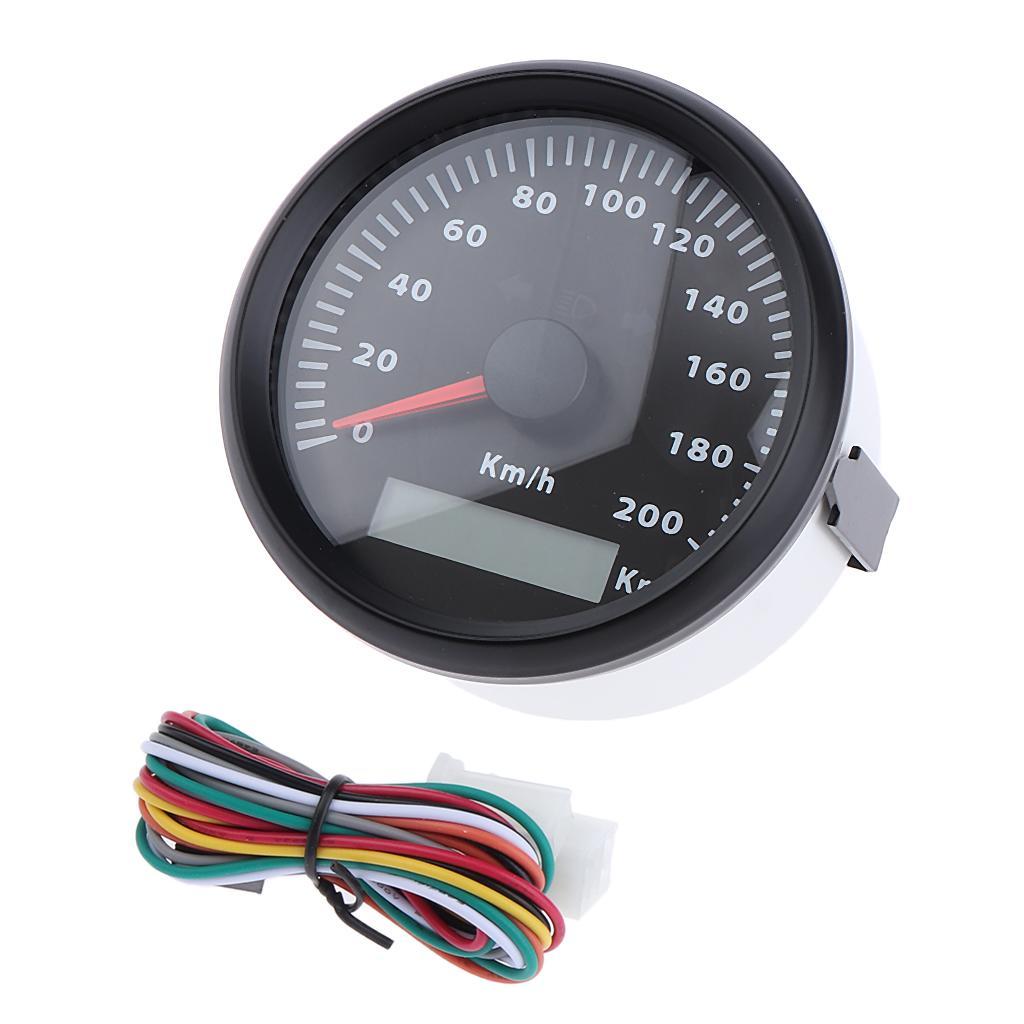 85mm 200km/h Motorcycle Stainless Steel Speedometer Odometer Waterproof #2