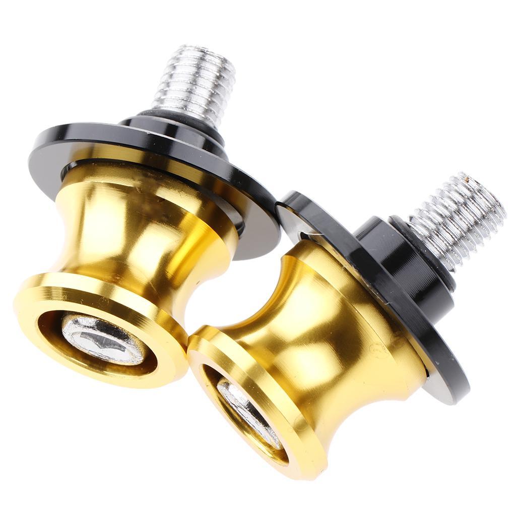 2PCS Universal Frame Stand Screw Swing Arm Spools Slider 10mm Golden