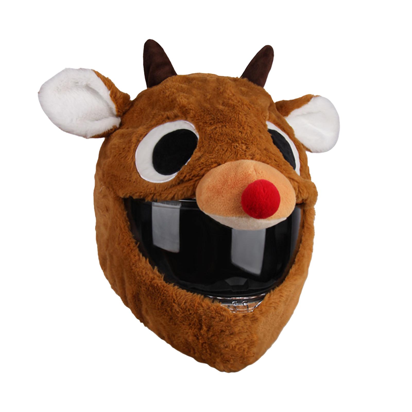MotorcycleHelmet Cover Elk Shaped Outdoor Christmas Helmet Protective Cover